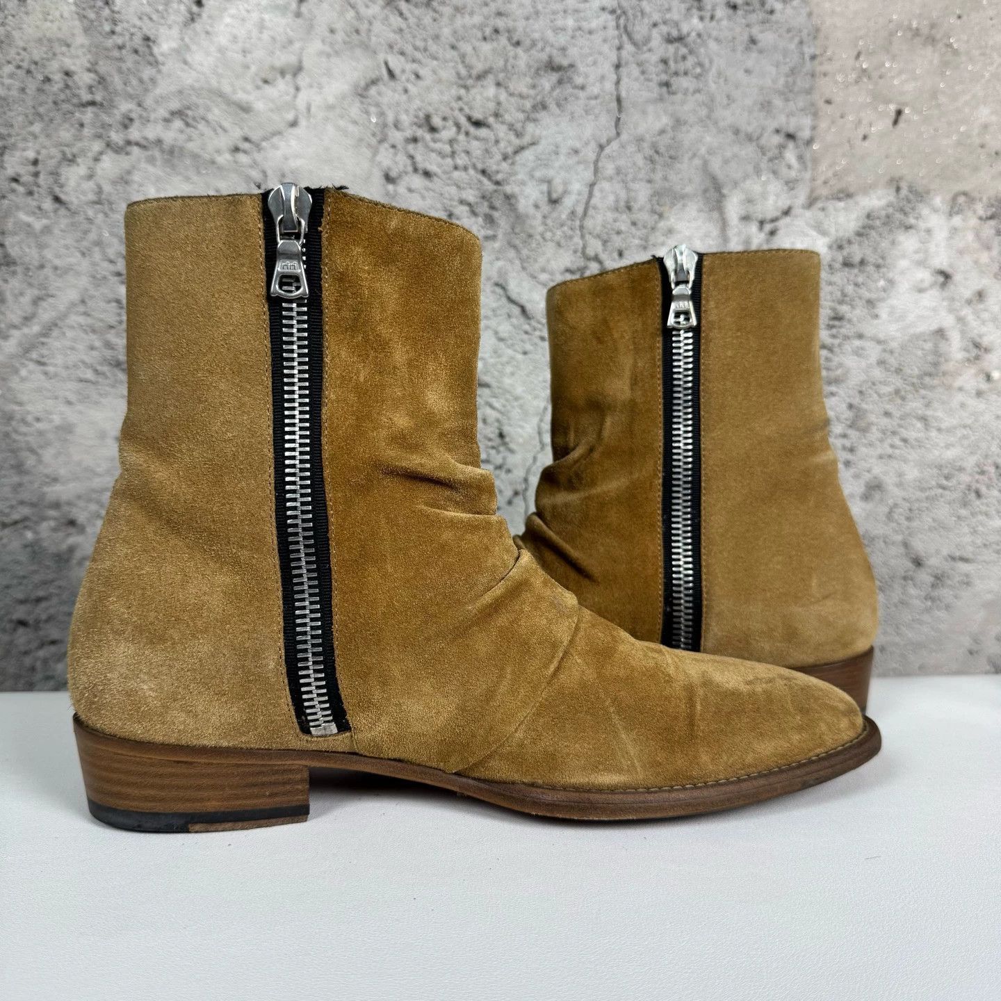 Amiri Beige Zip-Up Ankle Boots Size 7 Size US 7 / EU 40 - 5 Thumbnail
