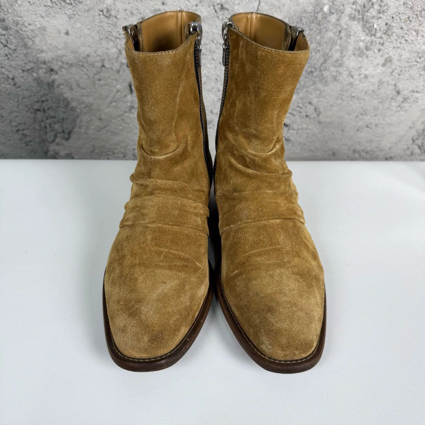 Amiri Beige Zip-Up Ankle Boots Size 7 Size US 7 / EU 40 - 7 Thumbnail