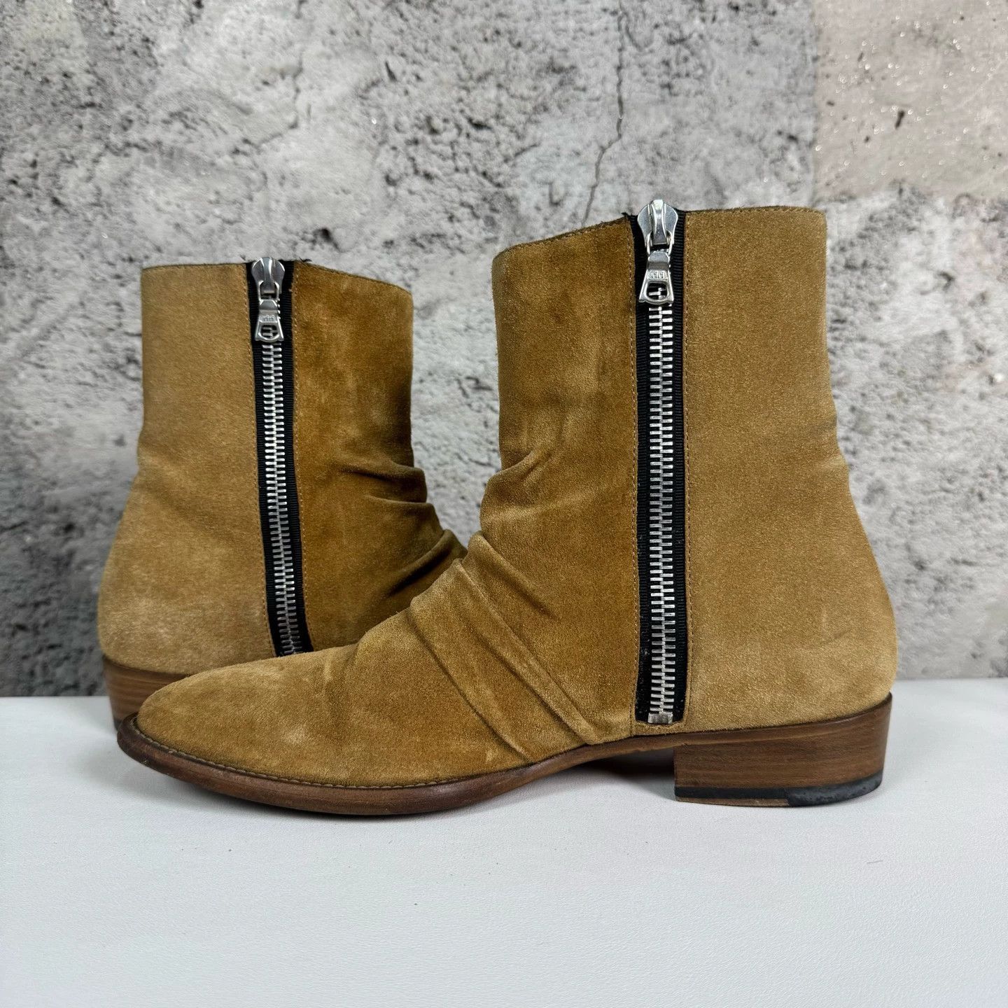 Amiri Beige Zip-Up Ankle Boots Size 7 Size US 7 / EU 40 - 6 Thumbnail