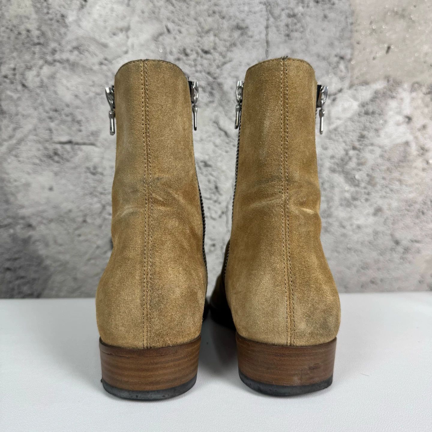 Amiri Beige Zip-Up Ankle Boots Size 7 Size US 7 / EU 40 - 4 Thumbnail