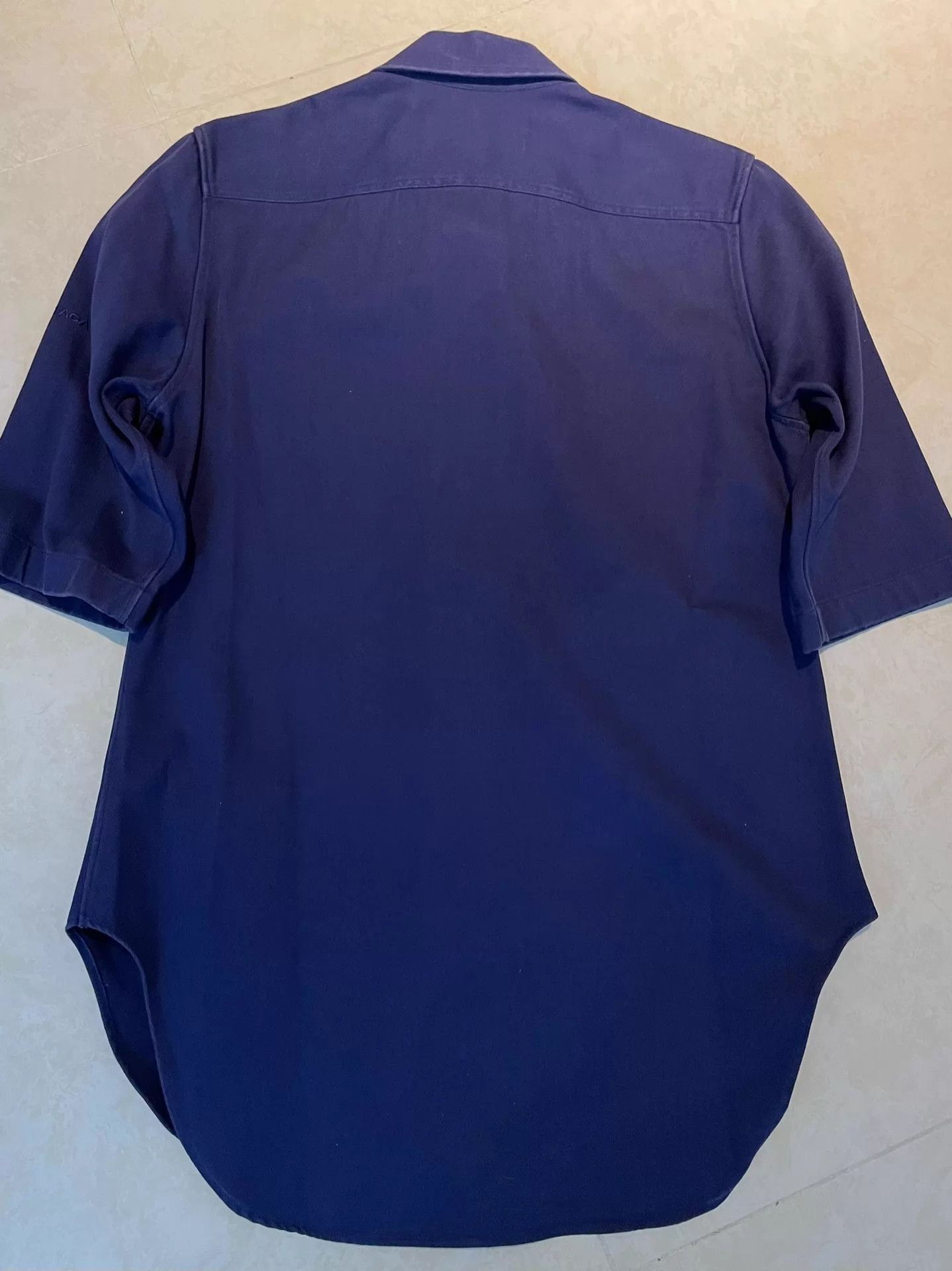 Balenciaga Blue Short Sleeve Button-Down Shirt Size US M / EU 48-50 / 2 - 3 Thumbnail