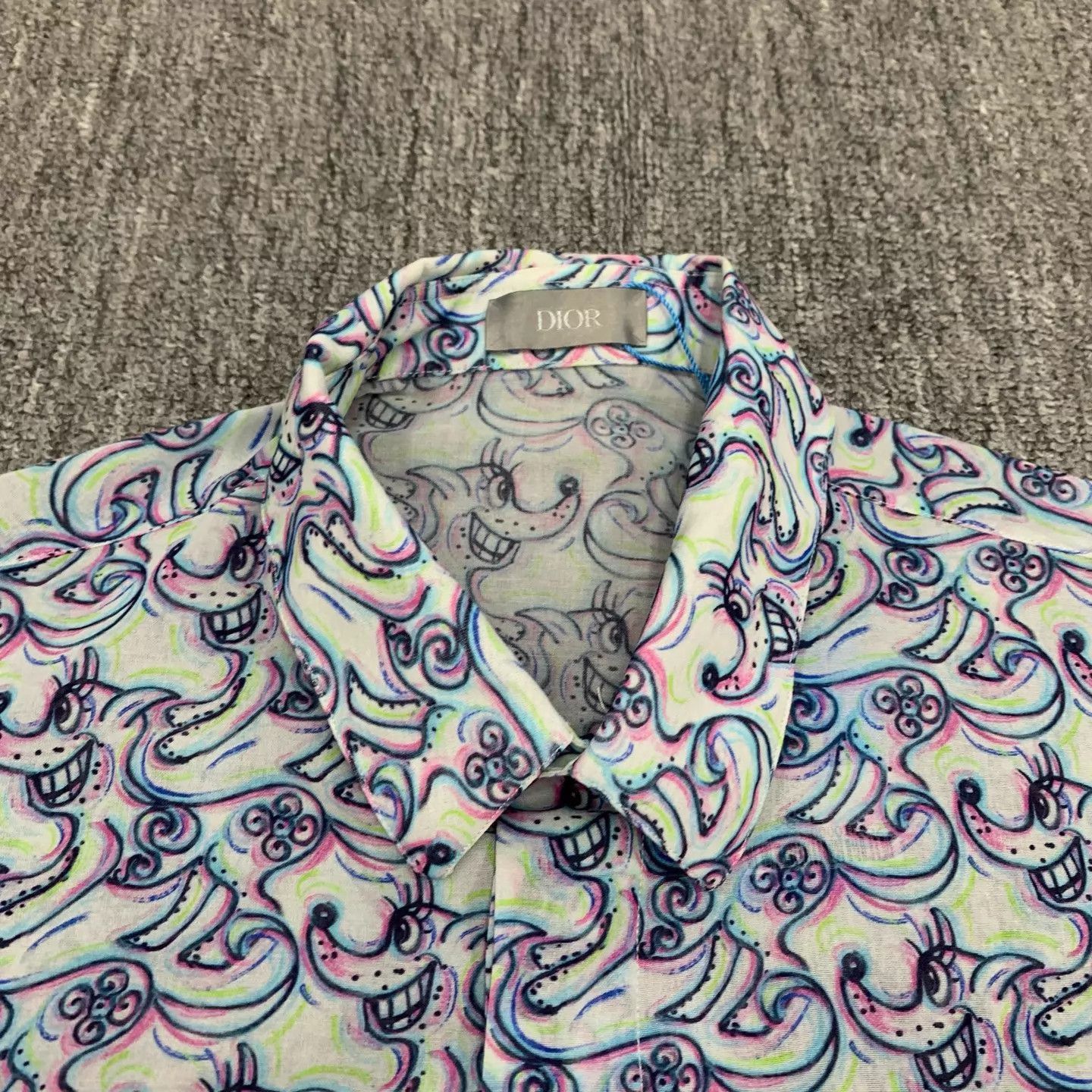 Dior Multi-Color Printed Short Sleeve Shirt Size US M / EU 48-50 / 2 - 7 Thumbnail