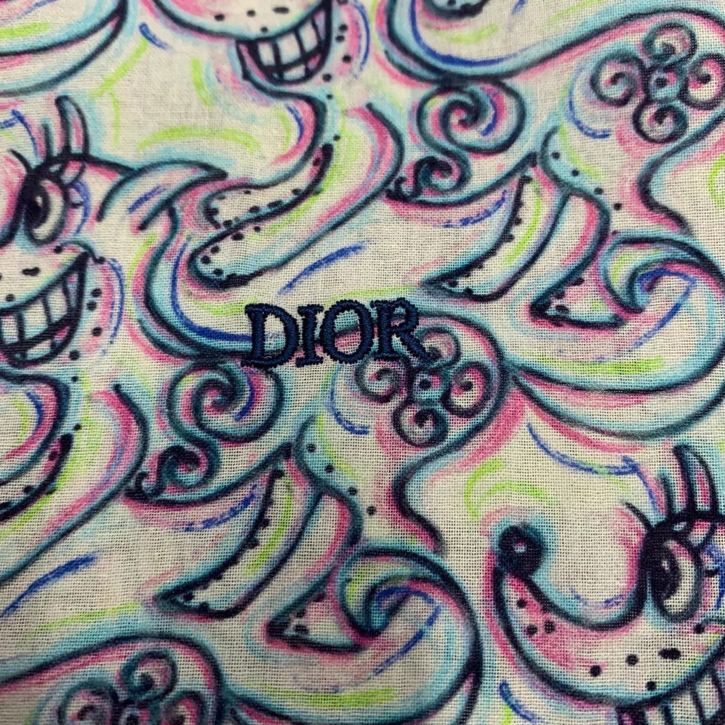 Dior Multi-Color Printed Short Sleeve Shirt Size US M / EU 48-50 / 2 - 6 Thumbnail