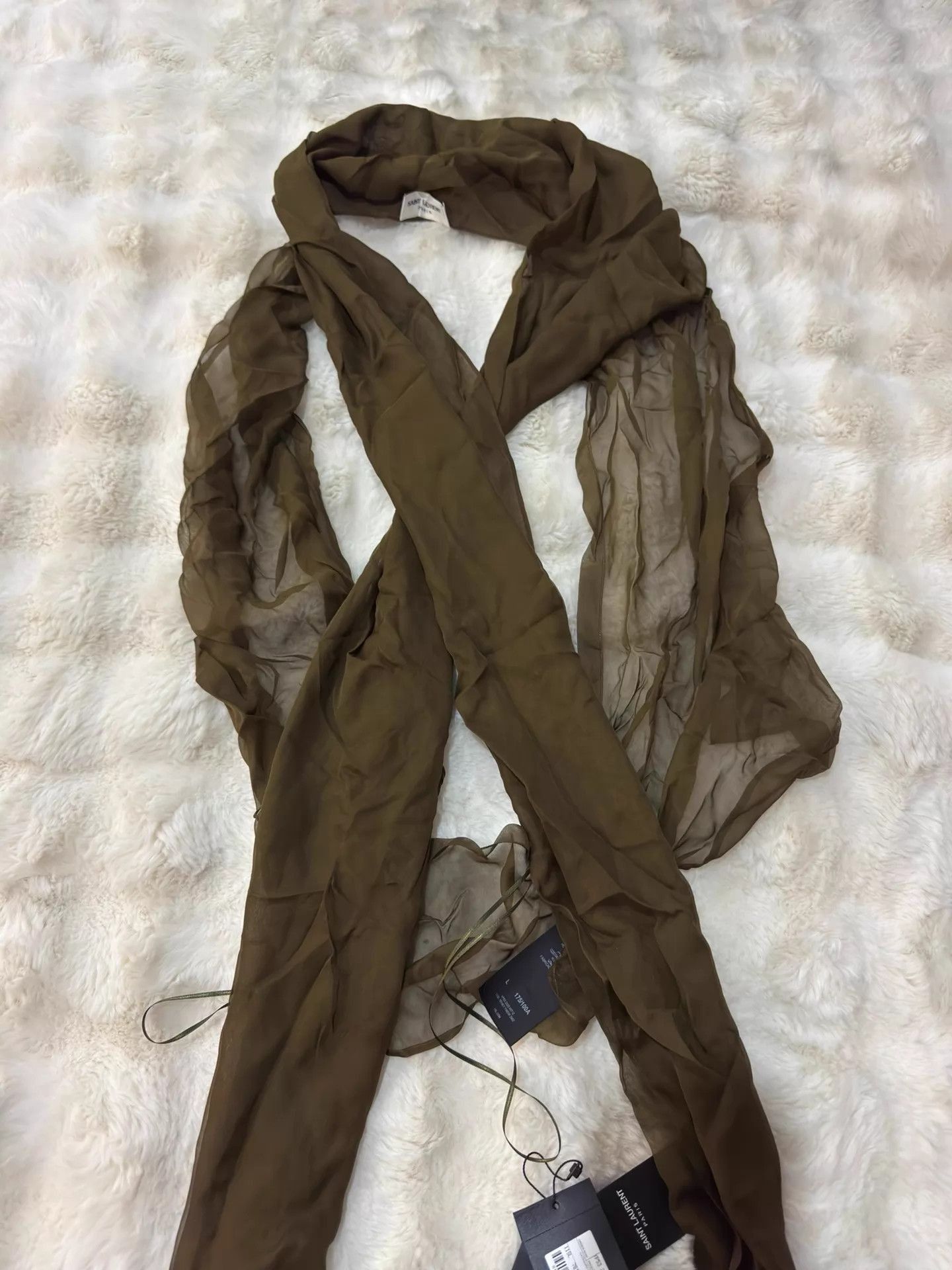 Saint Laurent Paris Brown Sleeveless Wrap Top Size L Size US L / EU 52-54 / 3 - 6 Thumbnail