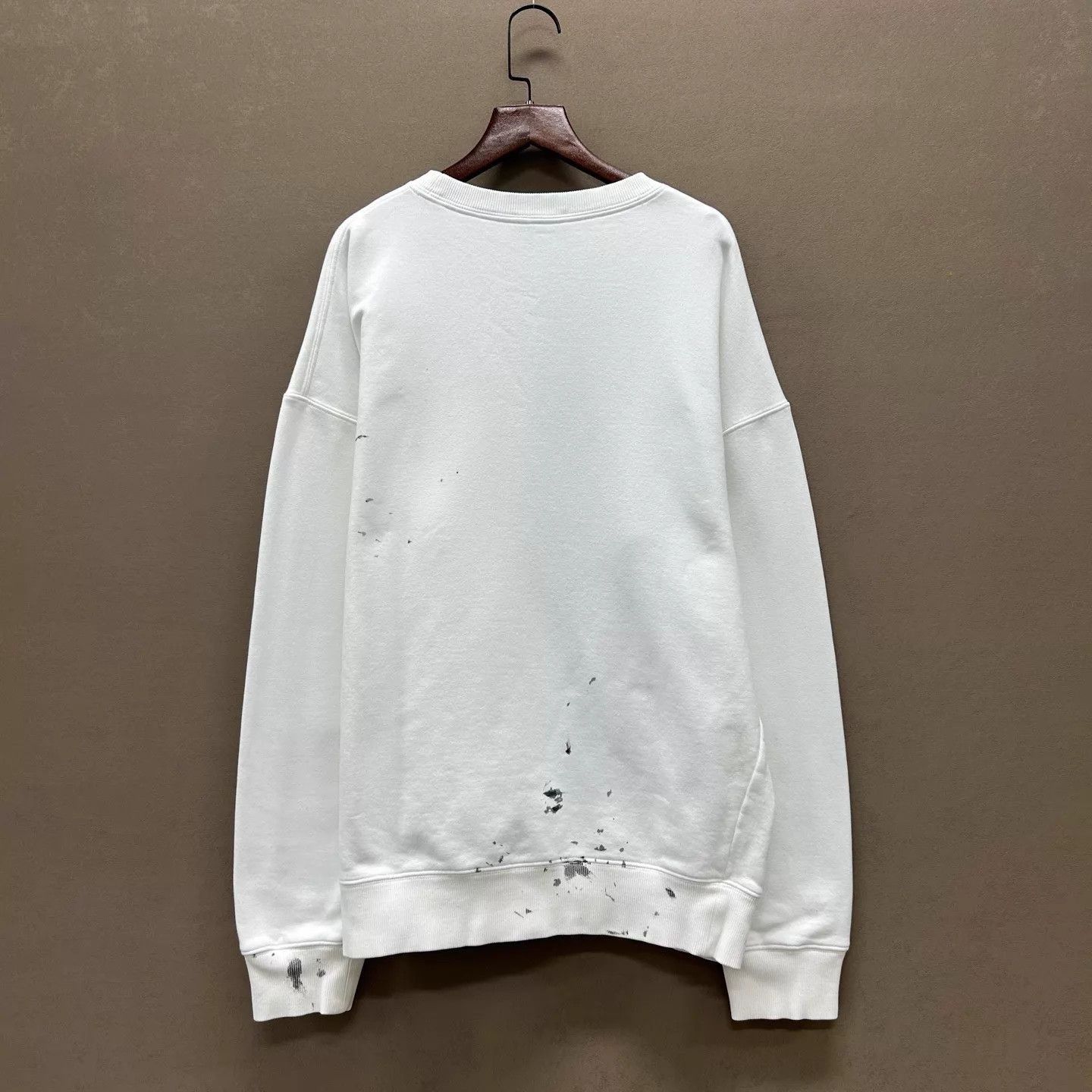 Dior White Oversized Sweatshirt with Paint Splatter Design Size US XS / EU 42 / 0 - 2 Thumbnail