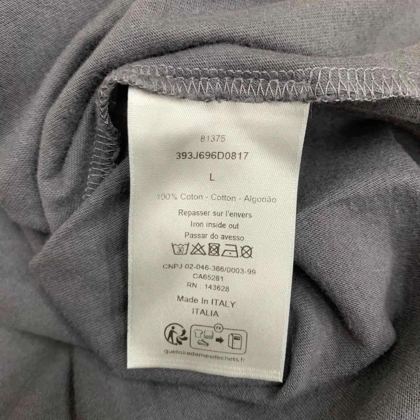Dior Gray Short-Sleeve Graphic T-Shirt Size US L / EU 52-54 / 3 - 6 Thumbnail
