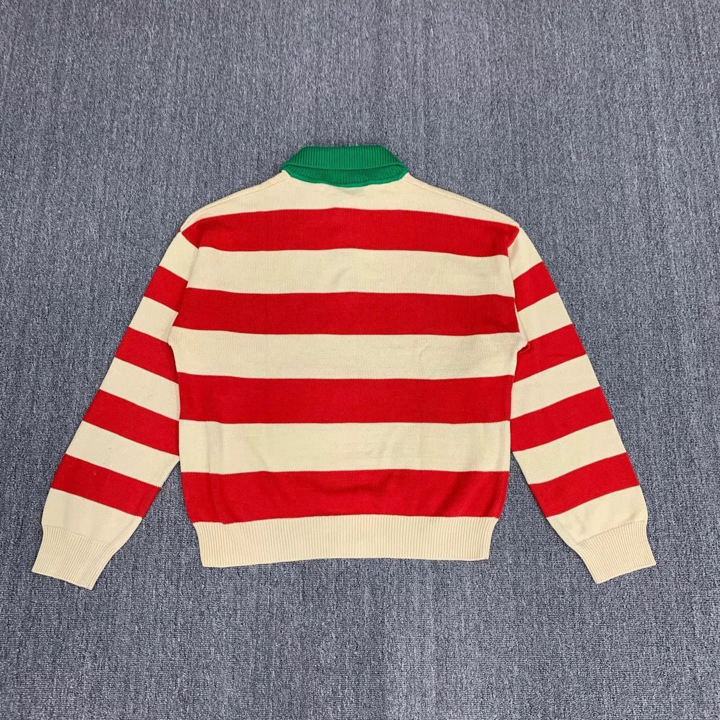 Gucci Multi Striped Logo Embroidered Long Sleeve Polo Size US XL / EU 56 / 4 - 2 Thumbnail