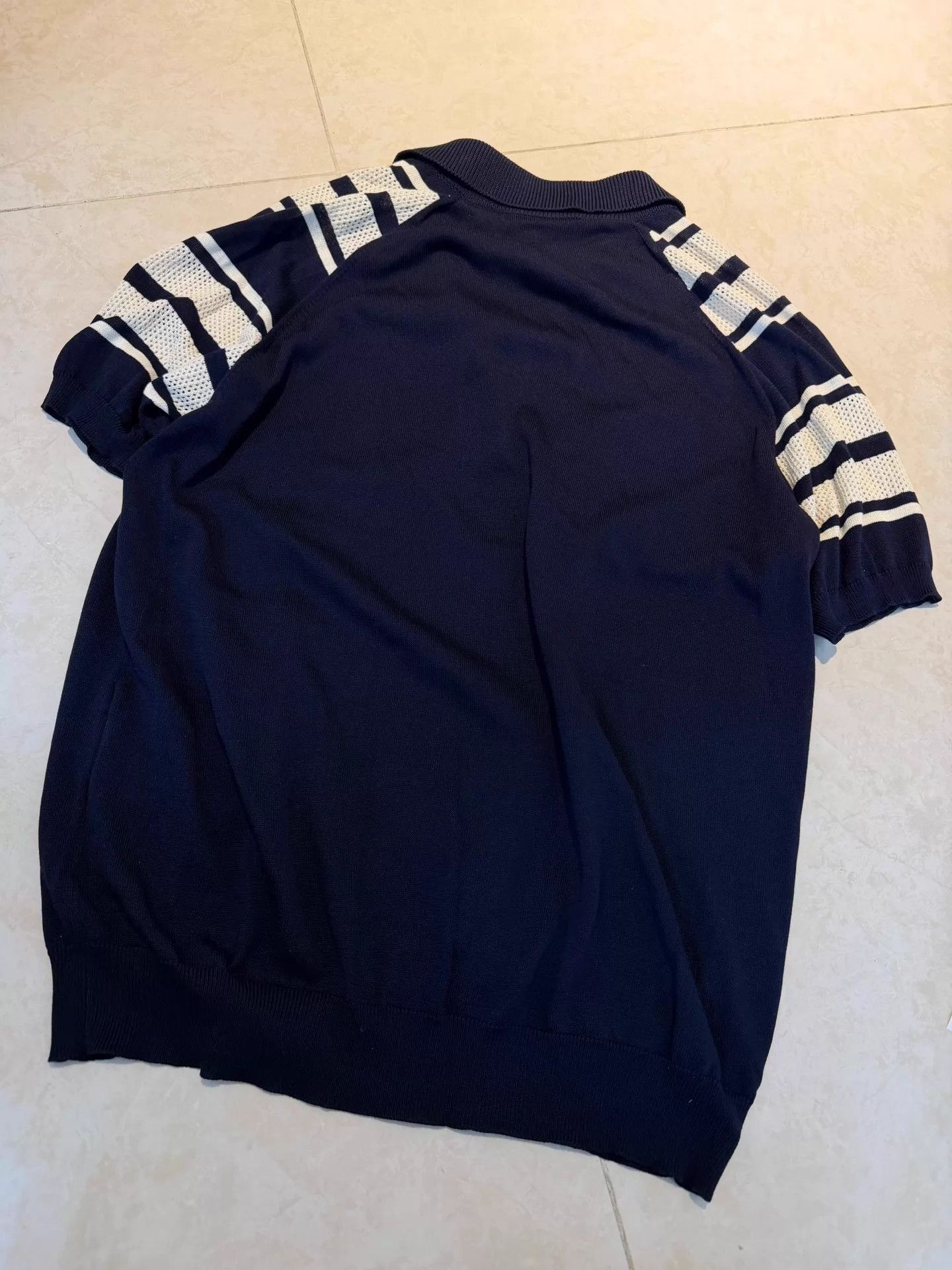 Prada Multi-Stripe Short Sleeve Polo Shirt Size US M / EU 48-50 / 2 - 4 Thumbnail