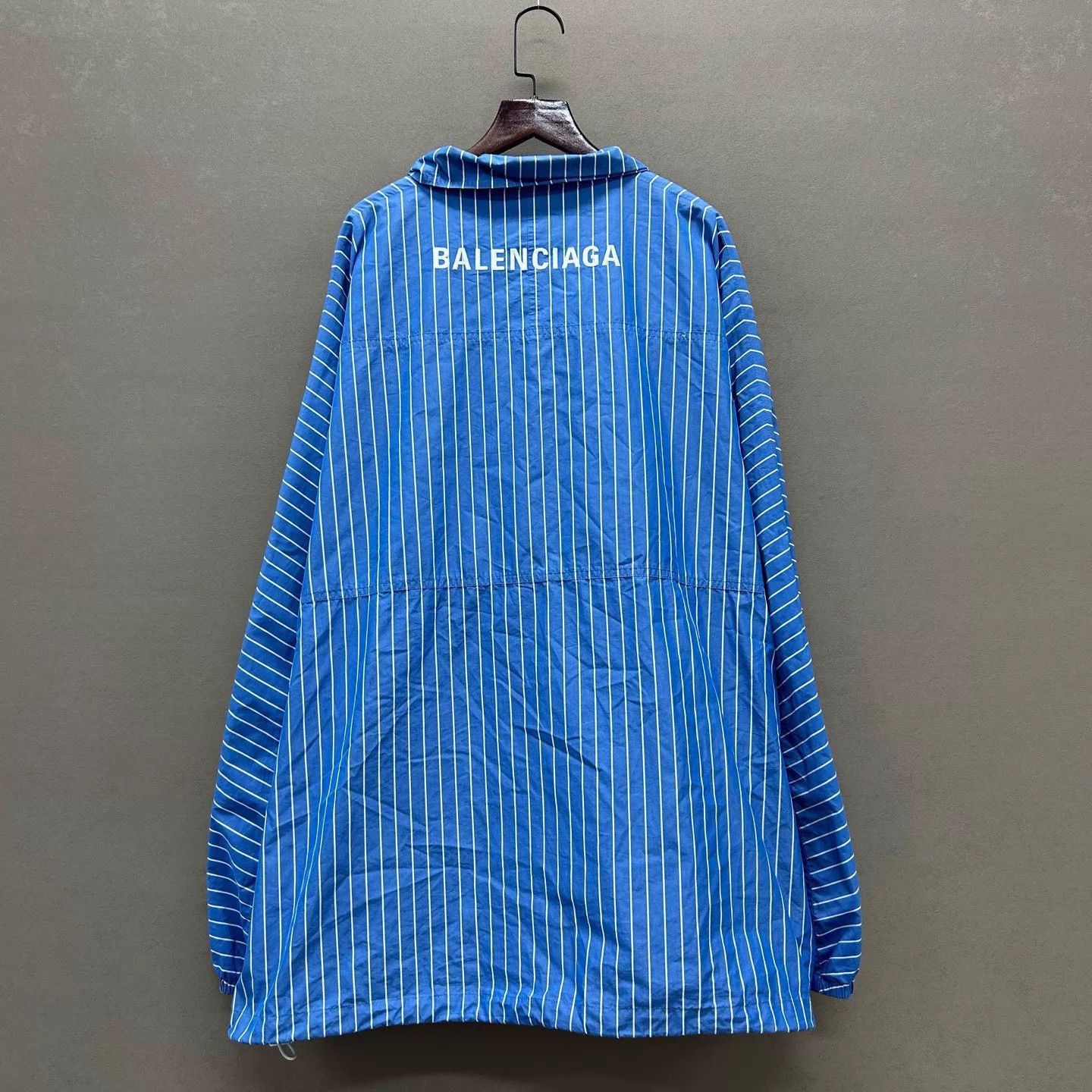 Balenciaga Blue Striped Zip-Up Light Jacket Size S Size US S / EU 44-46 / 1 - 2 Thumbnail
