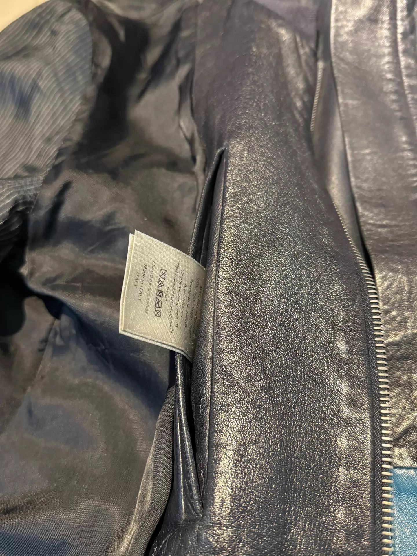 Dior Color Block Leather Bomber Jacket Size US S / EU 44-46 / 1 - 4 Thumbnail