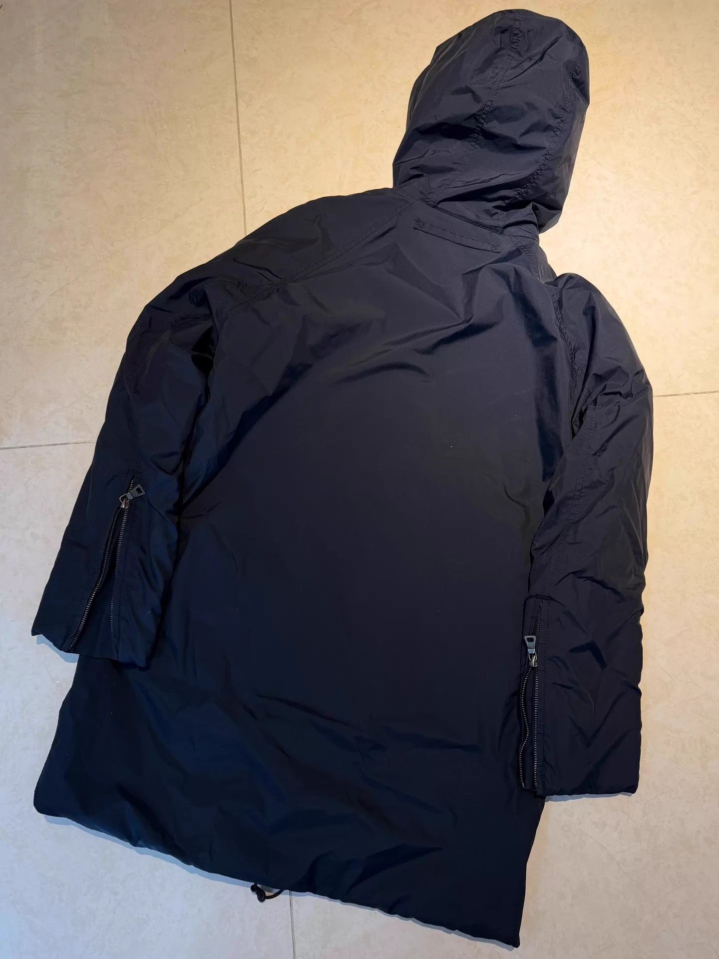 Prada Blue Hooded Long Coat with Zip and Button Closure Size US S / EU 44-46 / 1 - 4 Thumbnail