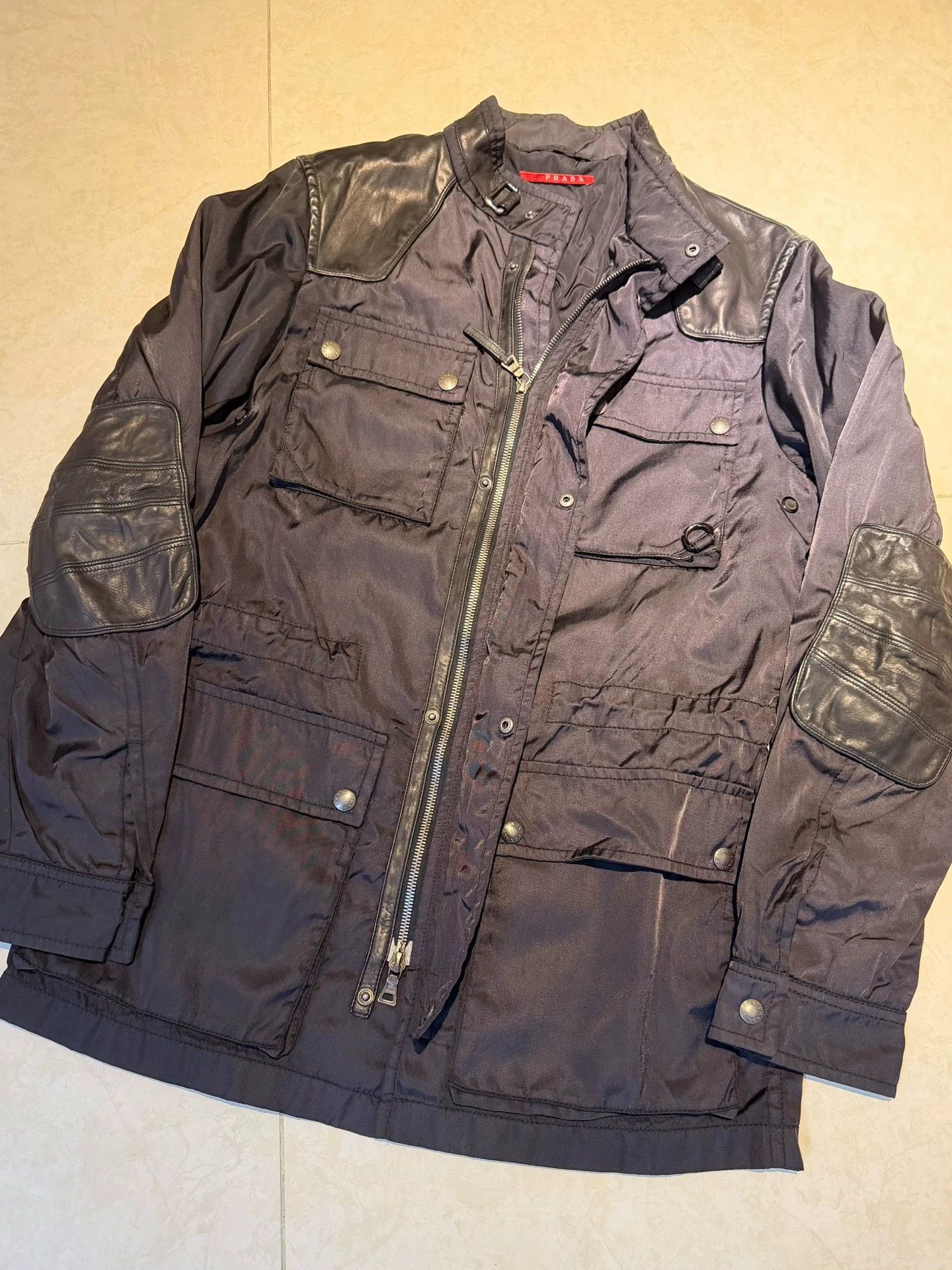 Prada Utility Jacket with Leather Accents Size US M / EU 48-50 / 2 - 3 Thumbnail