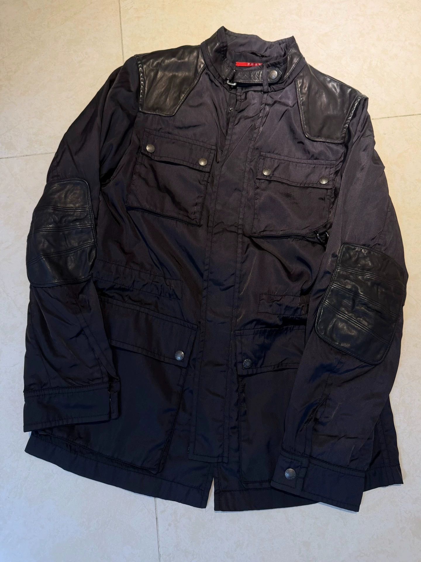 Prada Utility Jacket with Leather Accents Size US M / EU 48-50 / 2 - 2 Thumbnail