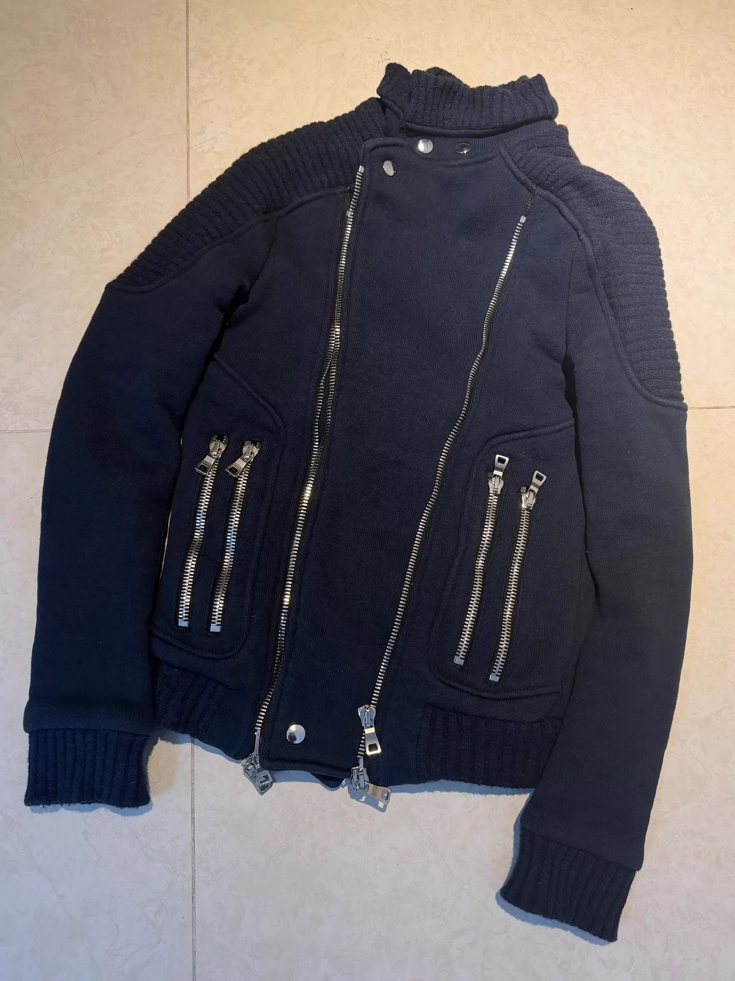Balmain Black Zip-Front Bomber Jacket - XS Size US XS / EU 42 / 0 - 4 Thumbnail