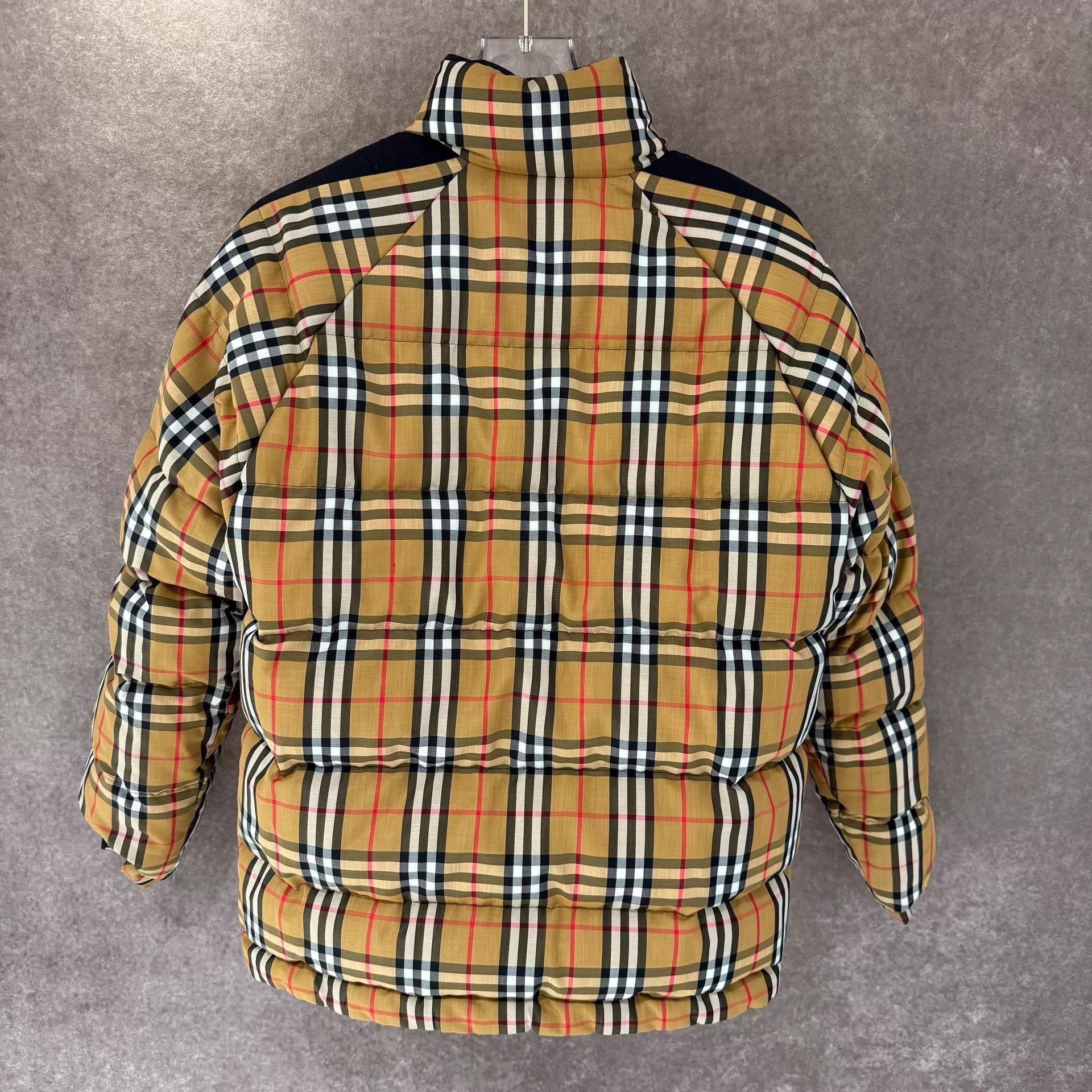 Burberry Black Padded Jacket with White Stripes and High Collar Size US S / EU 44-46 / 1 - 5 Thumbnail