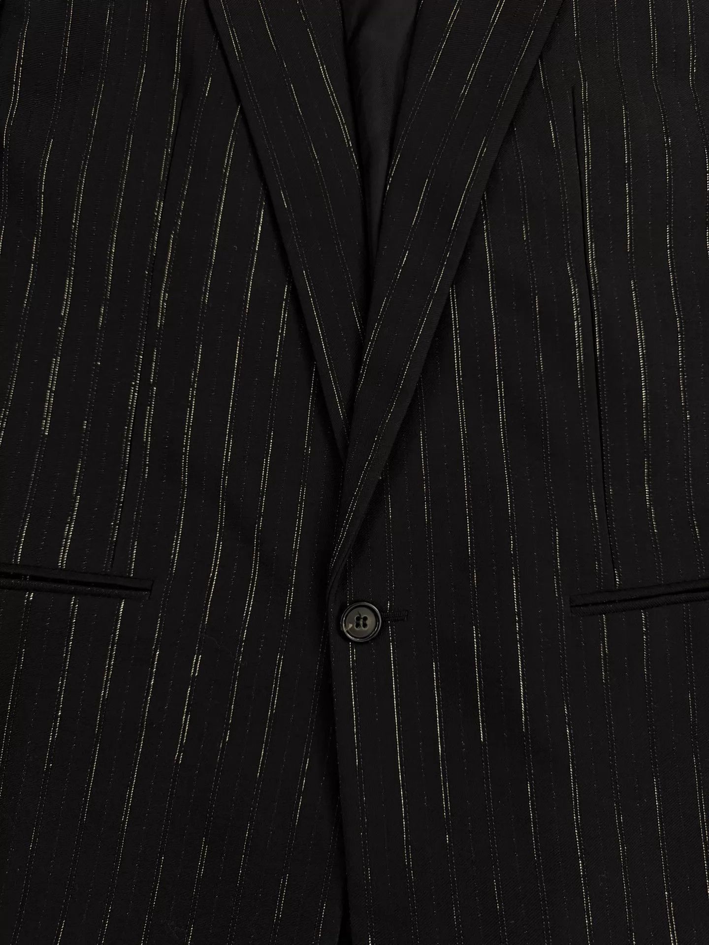 Saint Laurent Paris Black Pinstriped Single-Breasted Blazer Size US L / EU 52-54 / 3 - 4 Thumbnail