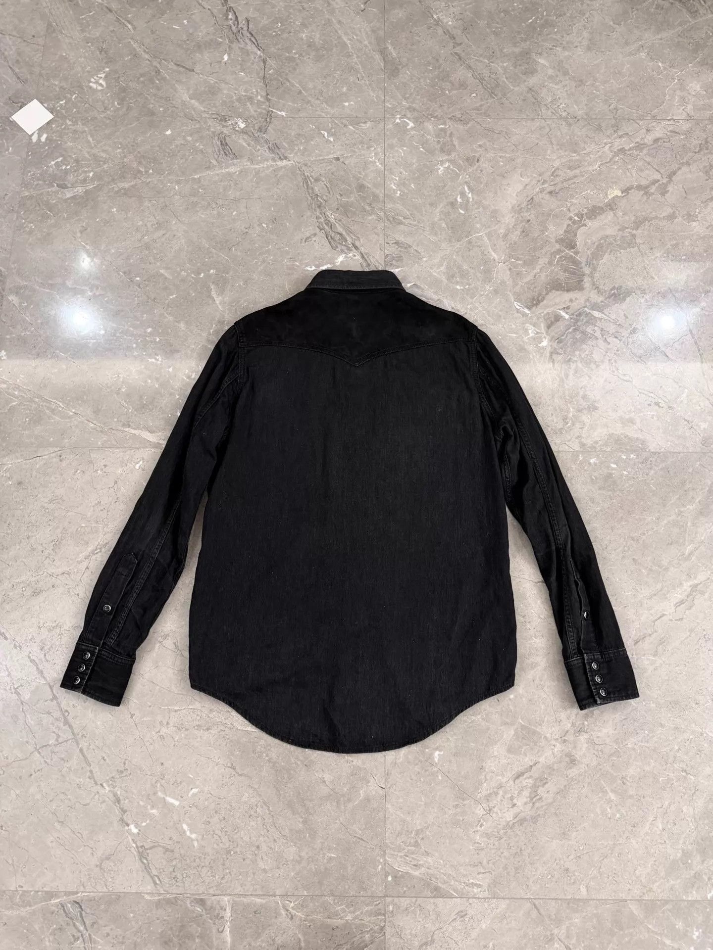 Saint Laurent Paris Black Long-Sleeve Button-Up Shirt Size M Size US M / EU 48-50 / 2 - 2 Thumbnail