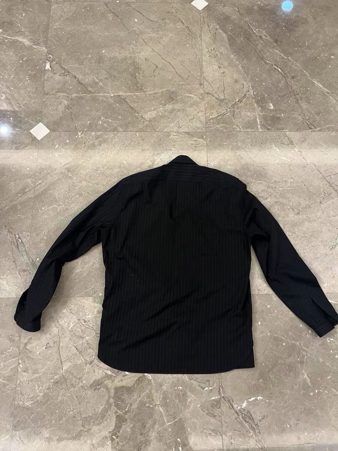Saint Laurent Paris Black Long Sleeve Button-Up Shirt with White Patterns Size US L / EU 52-54 / 3 - 3 Thumbnail
