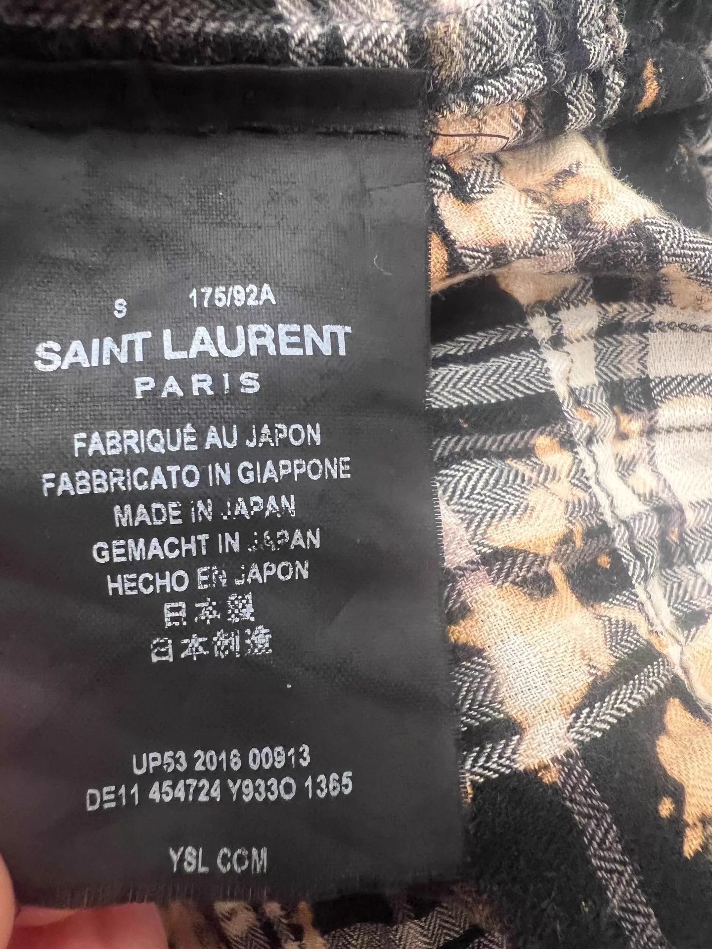 Saint Laurent Paris Multi Plaid Distressed Button-Up Shirt Size S Size US S / EU 44-46 / 1 - 3 Thumbnail