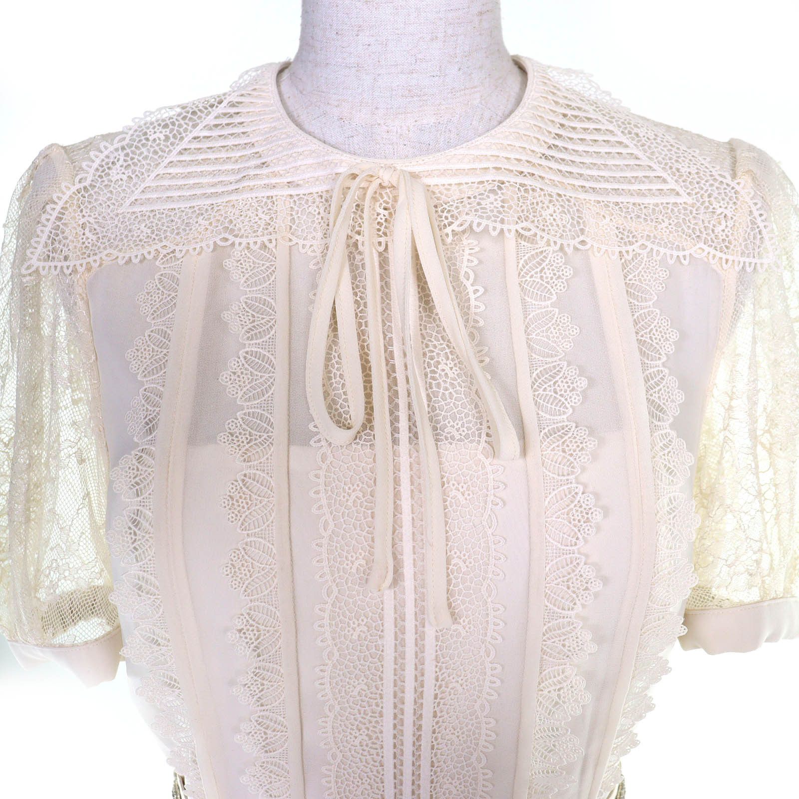 Other Other Self Portrait Lace Chiffon Pleated Dress Textile Dresses DUTY FREE for USA Size ONE SIZE - 4 Thumbnail