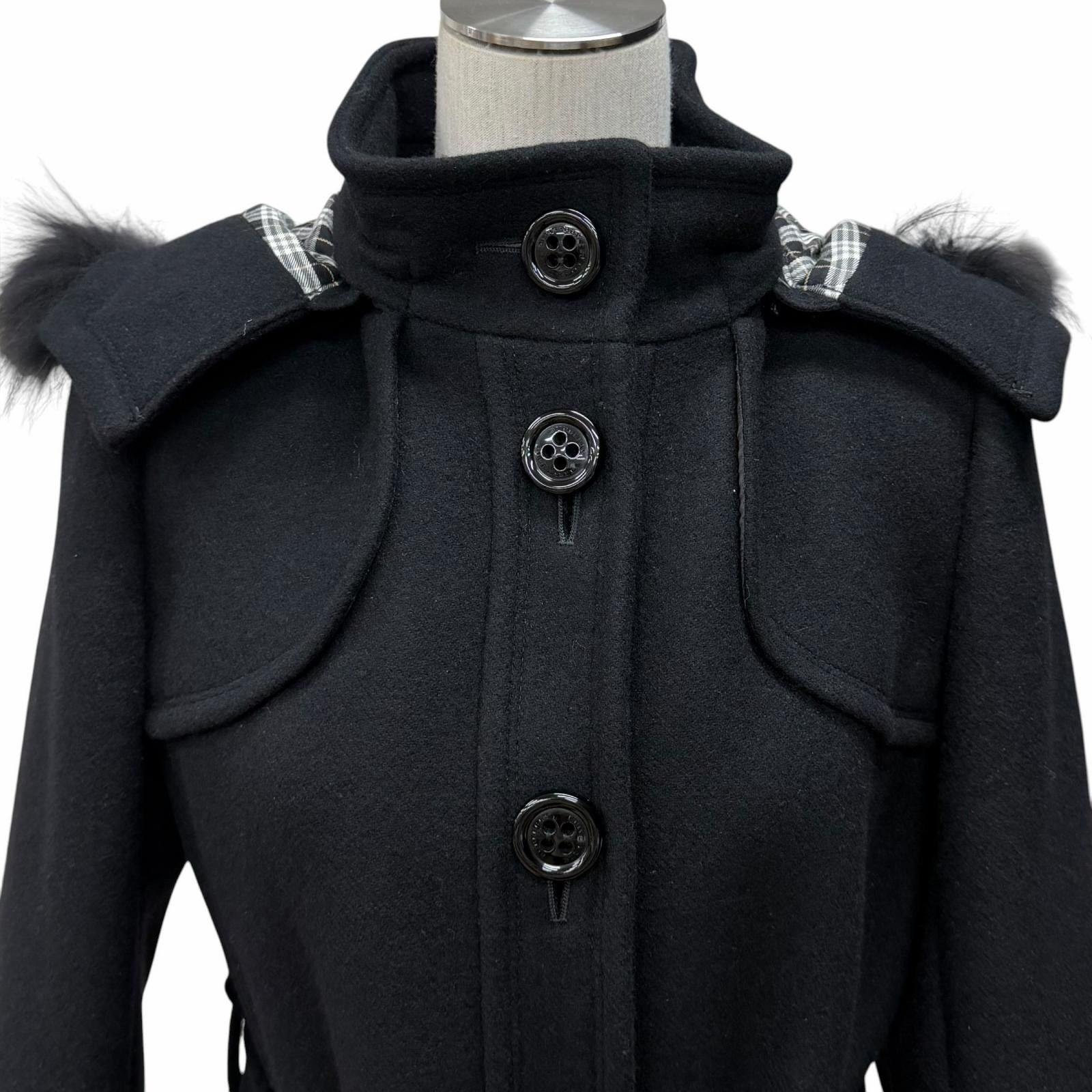 Burberry Burberry Burberry Blue Label Wool Angora Coat Textile Outerwear DUTY FREE for USA Size ONE SIZE - 4 Thumbnail