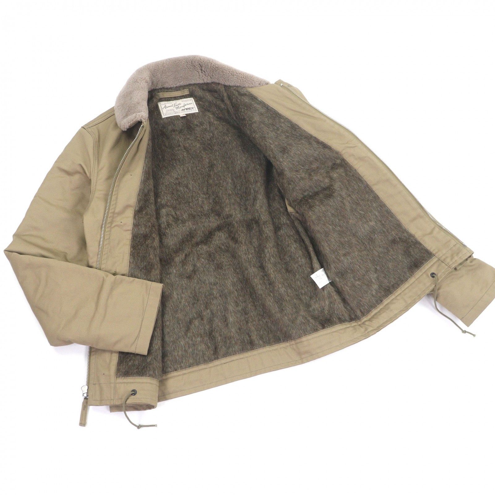 Avirex Avirex AVIREX N-1 Sheepskin Collar Padded Jacket Textile Outerwear DUTY FREE for USA Size ONE SIZE - 3 Thumbnail