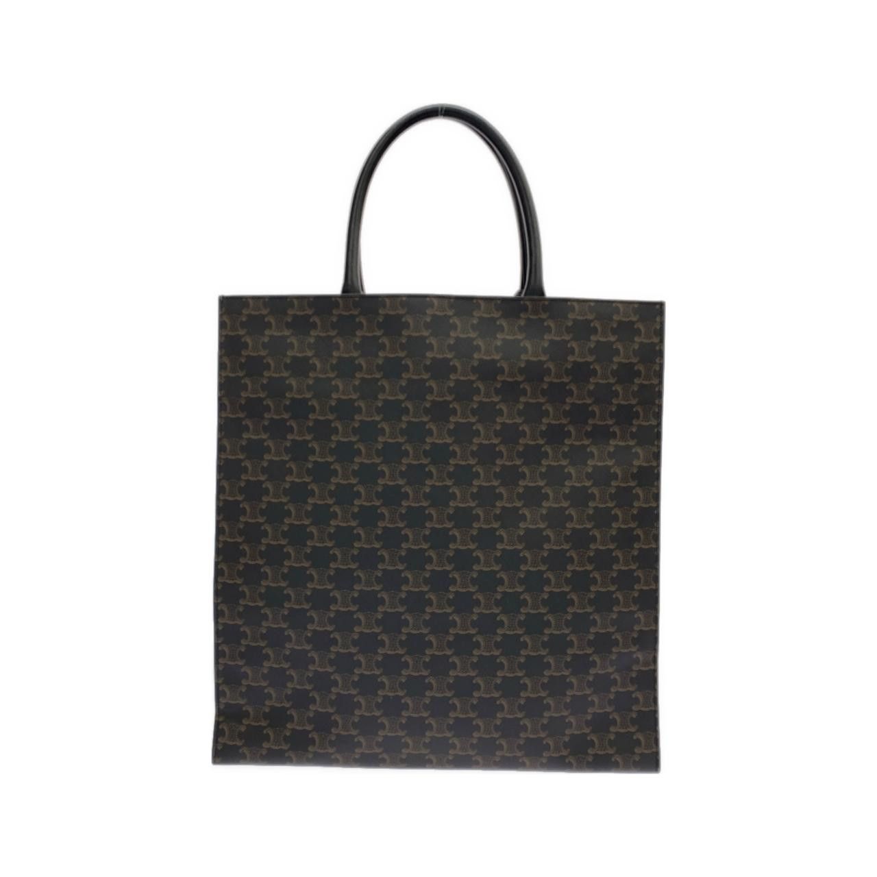 Celine Celine Celine Vertical Cabas Triomphe Canvas Calf Tote Bag Leather Tote Bag 190972BRJ DUTY FREE for USA Size ONE SIZE - 2 Thumbnail
