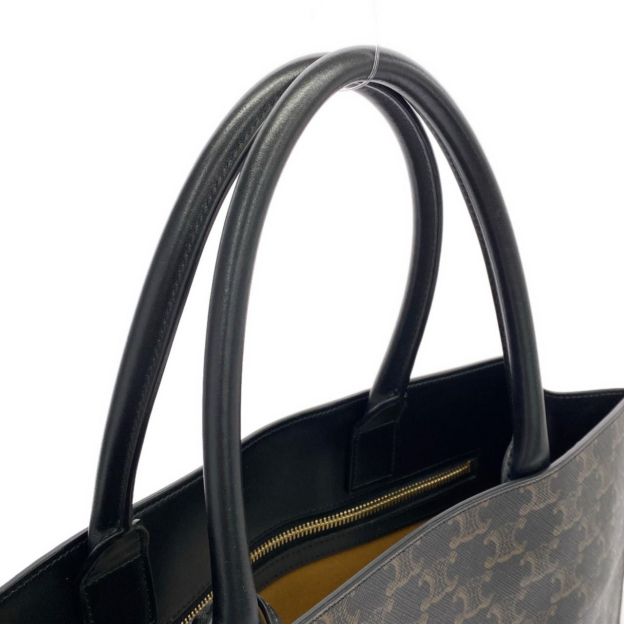 Celine Celine Celine Vertical Cabas Triomphe Canvas Calf Tote Bag Leather Tote Bag 190972BRJ DUTY FREE for USA Size ONE SIZE - 5 Thumbnail