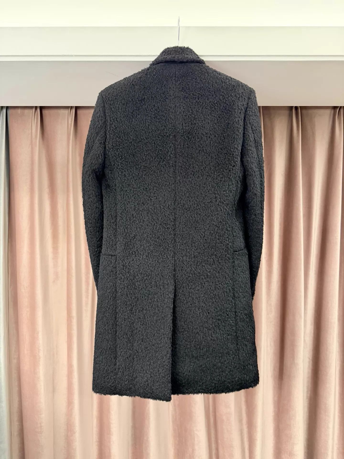 Saint Laurent Paris Black Textured Double-Breasted Long Coat Size US S / EU 44-46 / 1 - 3 Thumbnail