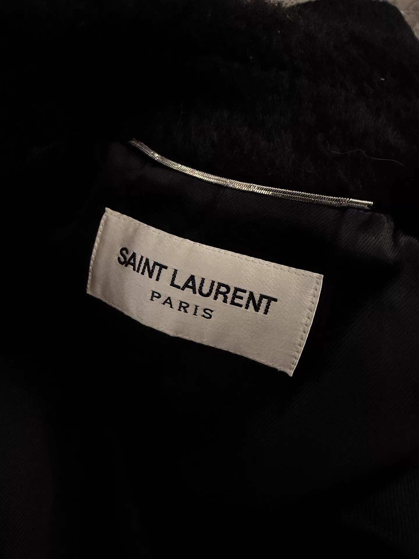 Saint Laurent Paris Black Textured Double-Breasted Long Coat Size US S / EU 44-46 / 1 - 7 Thumbnail
