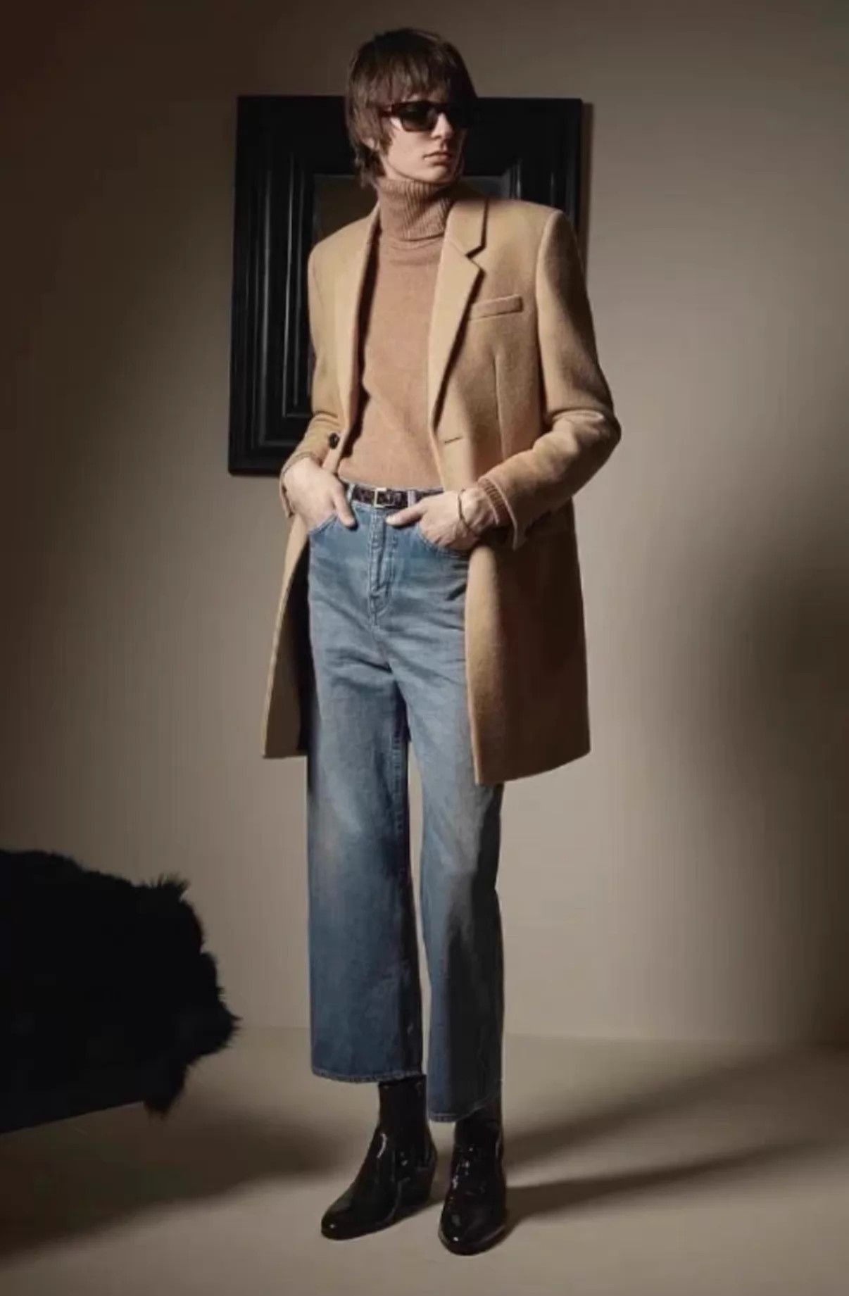 Saint Laurent Paris Long Single-Breasted Coat with Button Cuffs Size US L / EU 52-54 / 3 - 9 Thumbnail