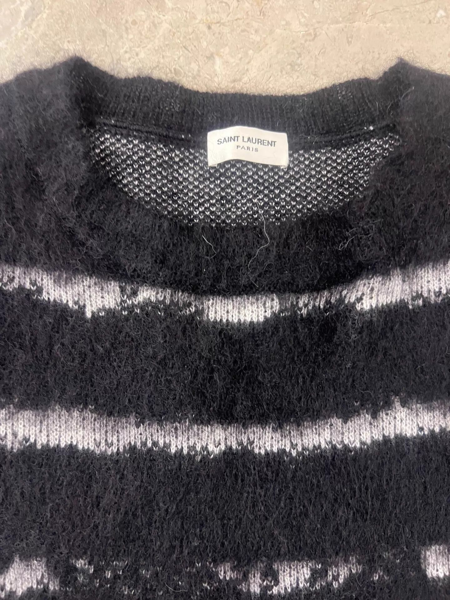 Saint Laurent Paris Multi Striped Long Sleeve Knit Sweater Size US M / EU 48-50 / 2 - 3 Thumbnail