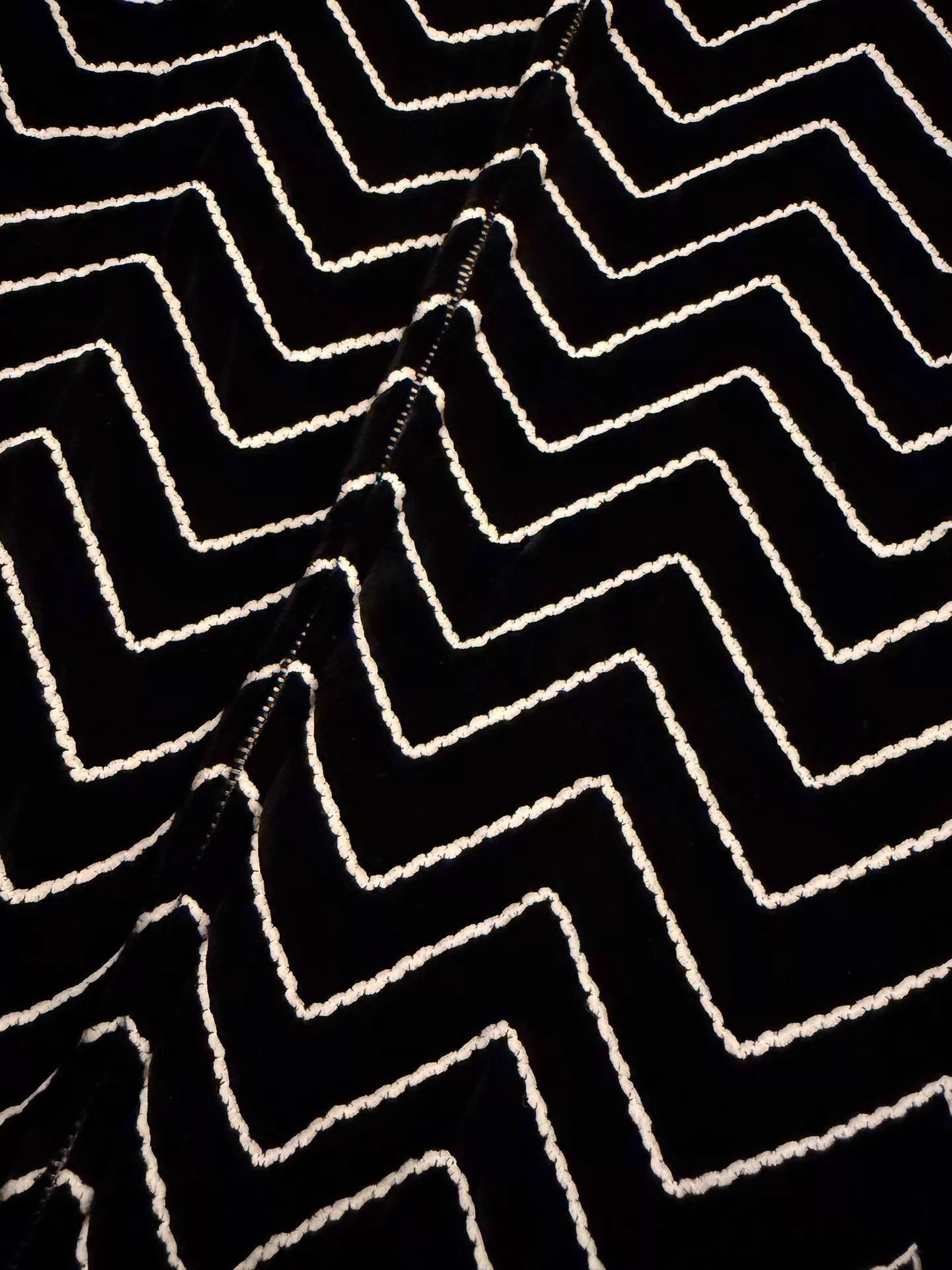 Saint Laurent Paris Black Chevron Pattern Zip-Up Bomber Jacket Size US S / EU 44-46 / 1 - 3 Thumbnail
