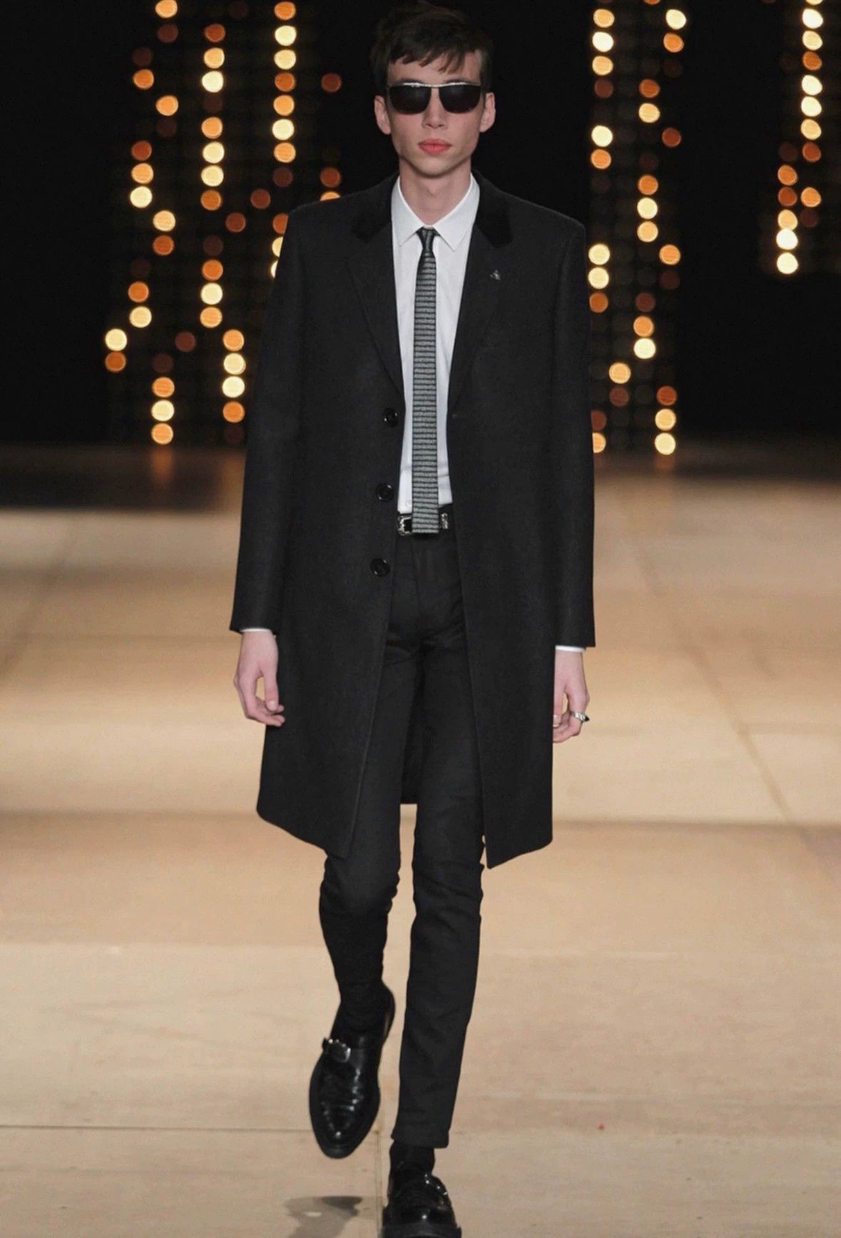 Saint Laurent Paris Black Long Wool Blend Coat - Size M Size US M / EU 48-50 / 2 - 5 Thumbnail