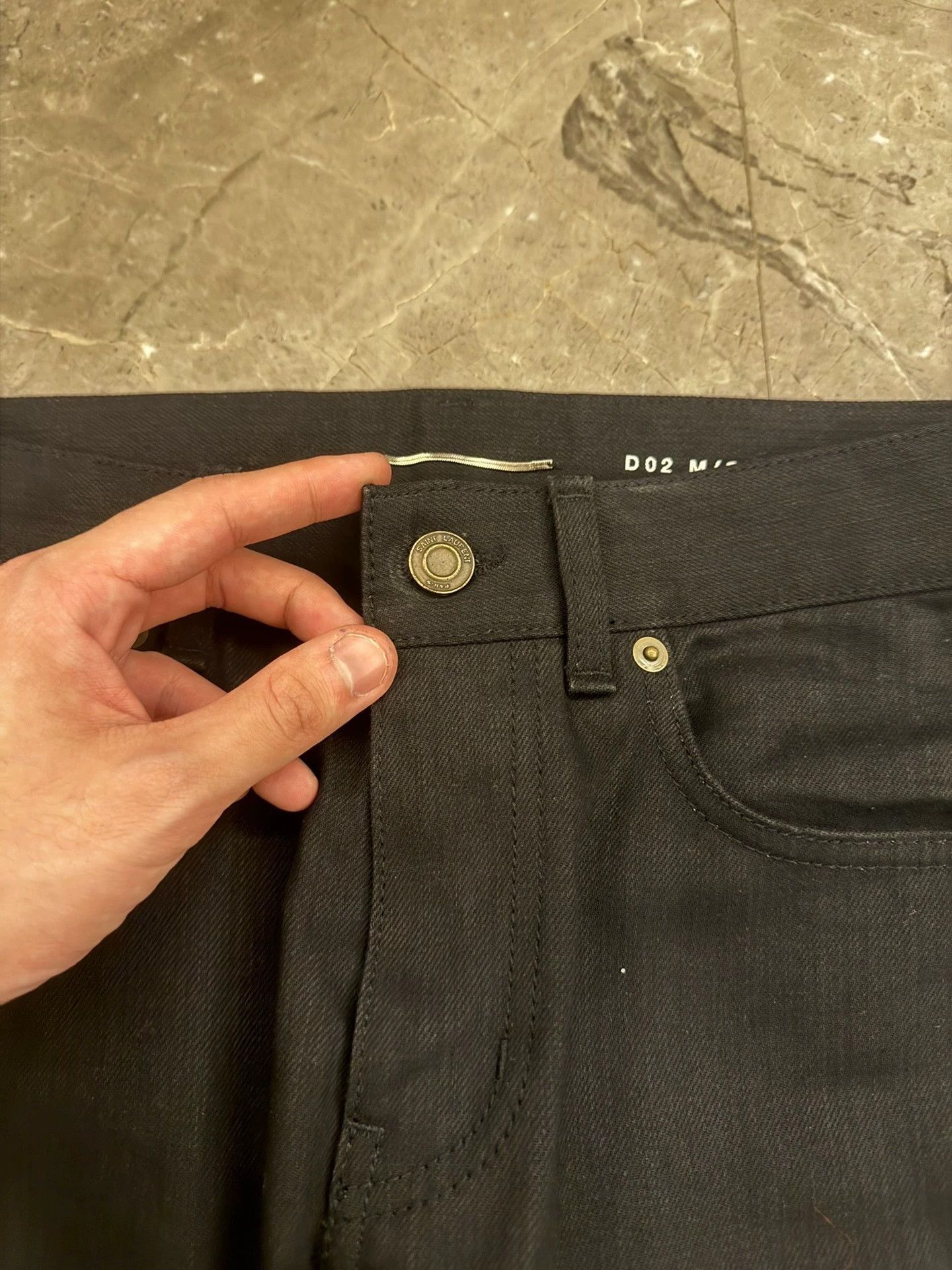 Saint Laurent Paris Black Denim Pants with Side Lace-Up Detail Size 28 Size US 28 / EU 44 - 3 Thumbnail