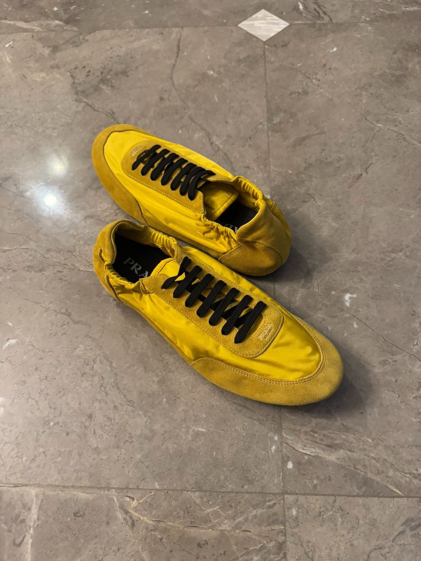 Prada Yellow Low-Top Sneakers Size 9 Size US 9 / EU 42 - 3 Thumbnail