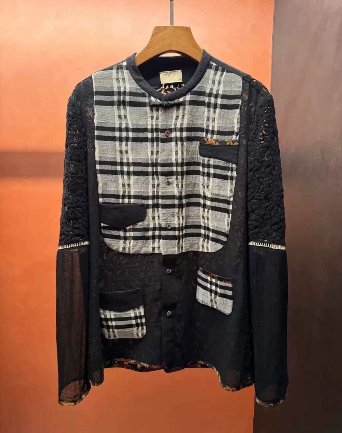 Commune De Paris Plaid Button-Up Shirt - Black, Size L Size US L / EU 52-54 / 3 - 2 Thumbnail