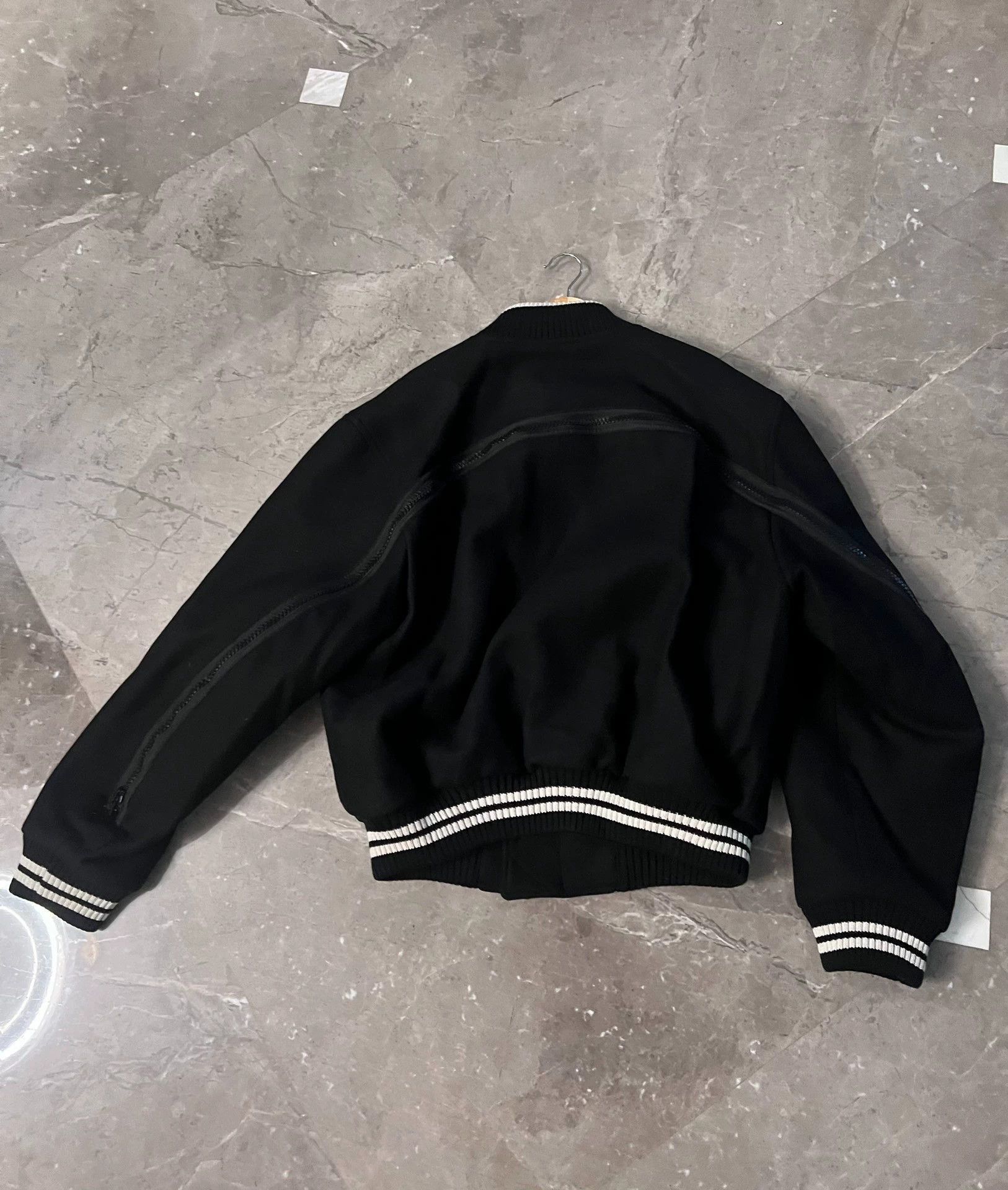 Dries Van Noten Black Zip-Front Bomber Jacket with Ribbed Trim Size US L / EU 52-54 / 3 - 2 Thumbnail