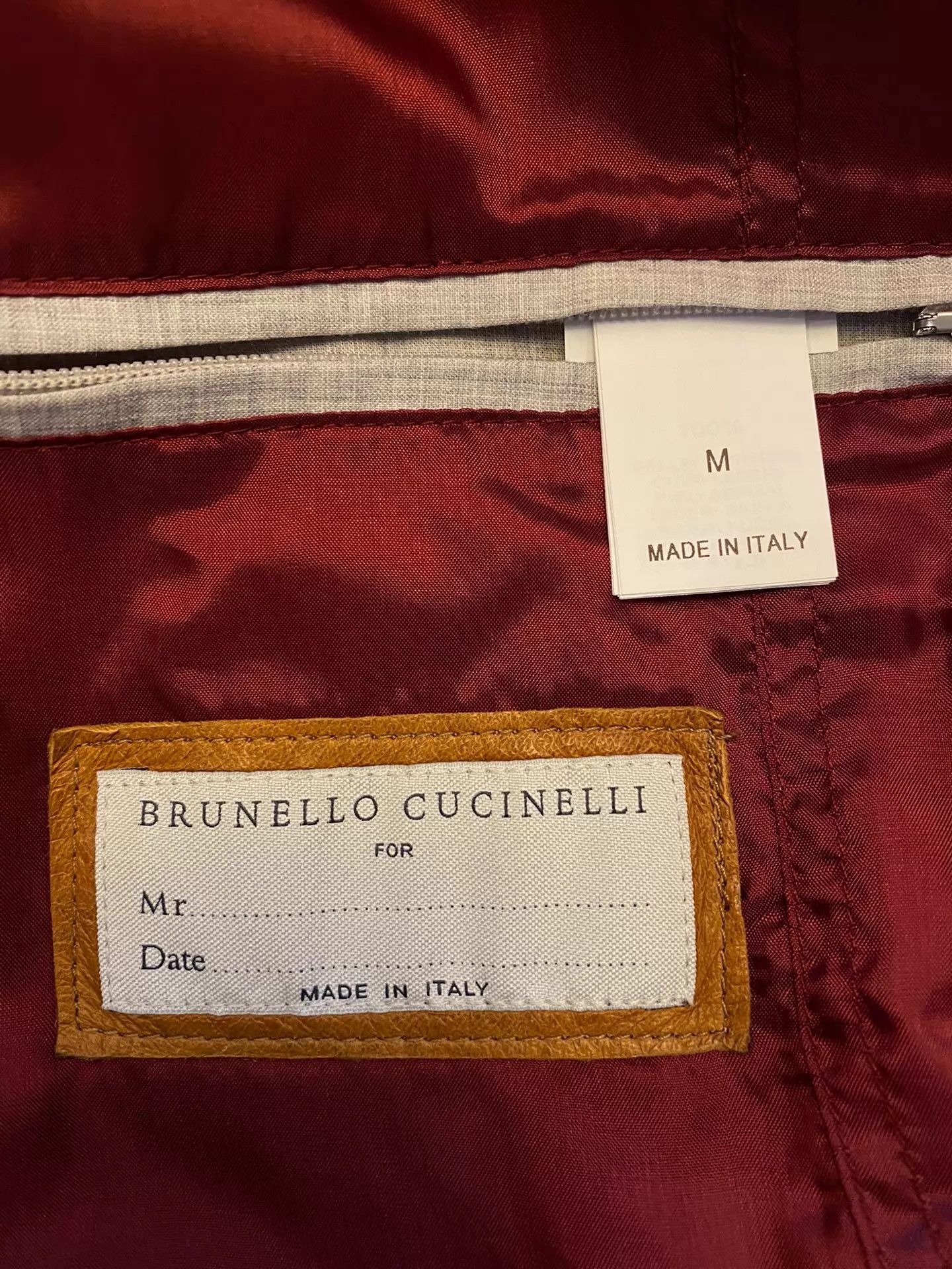 Brunello Cucinelli Brown Leather Jacket with Zip Pockets - Size M Size US M / EU 48-50 / 2 - 8 Thumbnail