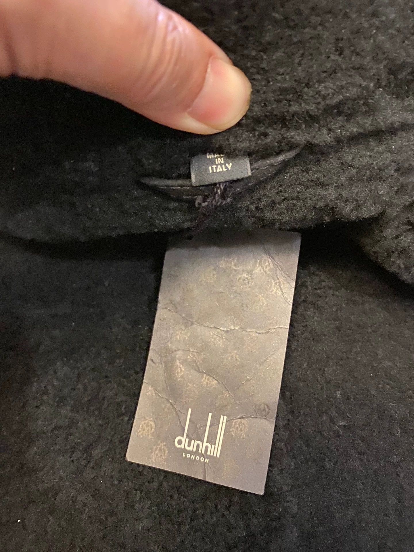 Alfred Dunhill Black Fleece Collar Button-Up Denim Jacket Size US S / EU 44-46 / 1 - 6 Thumbnail