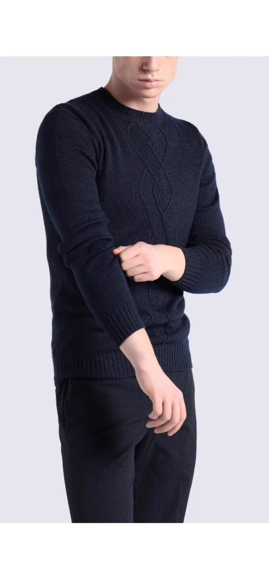Loro Piana Black Cable Knit Long Sleeve Sweater Size L Size US L / EU 52-54 / 3 - 2 Thumbnail