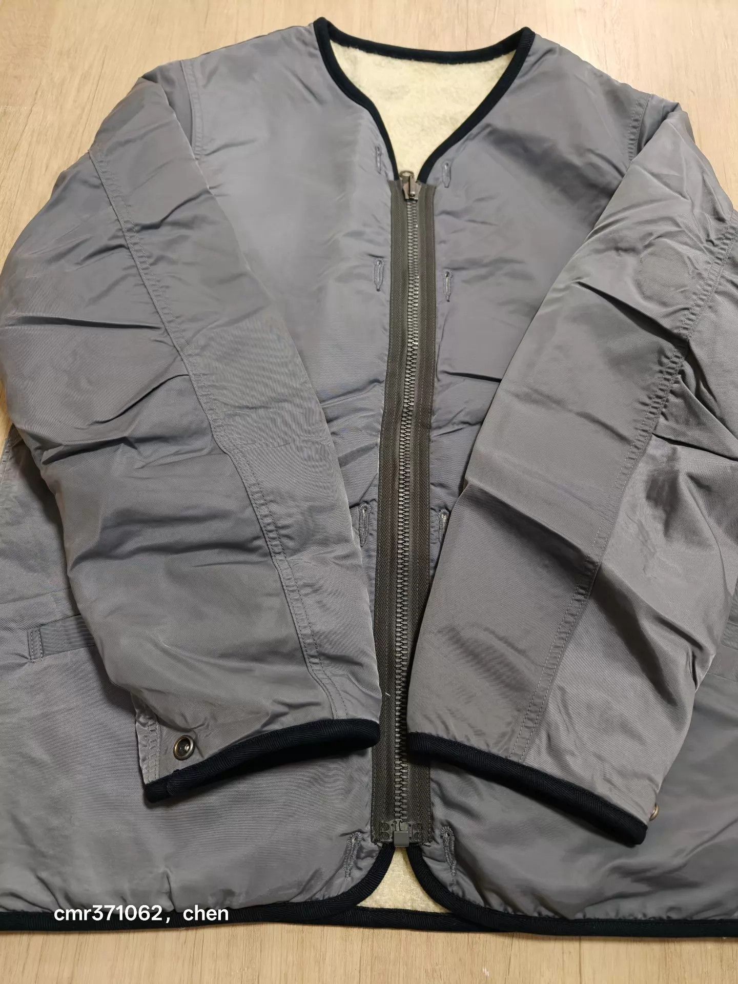 Visvim Gray Zip-Front Bomber Jacket Size L Size US L / EU 52-54 / 3 - 5 Thumbnail