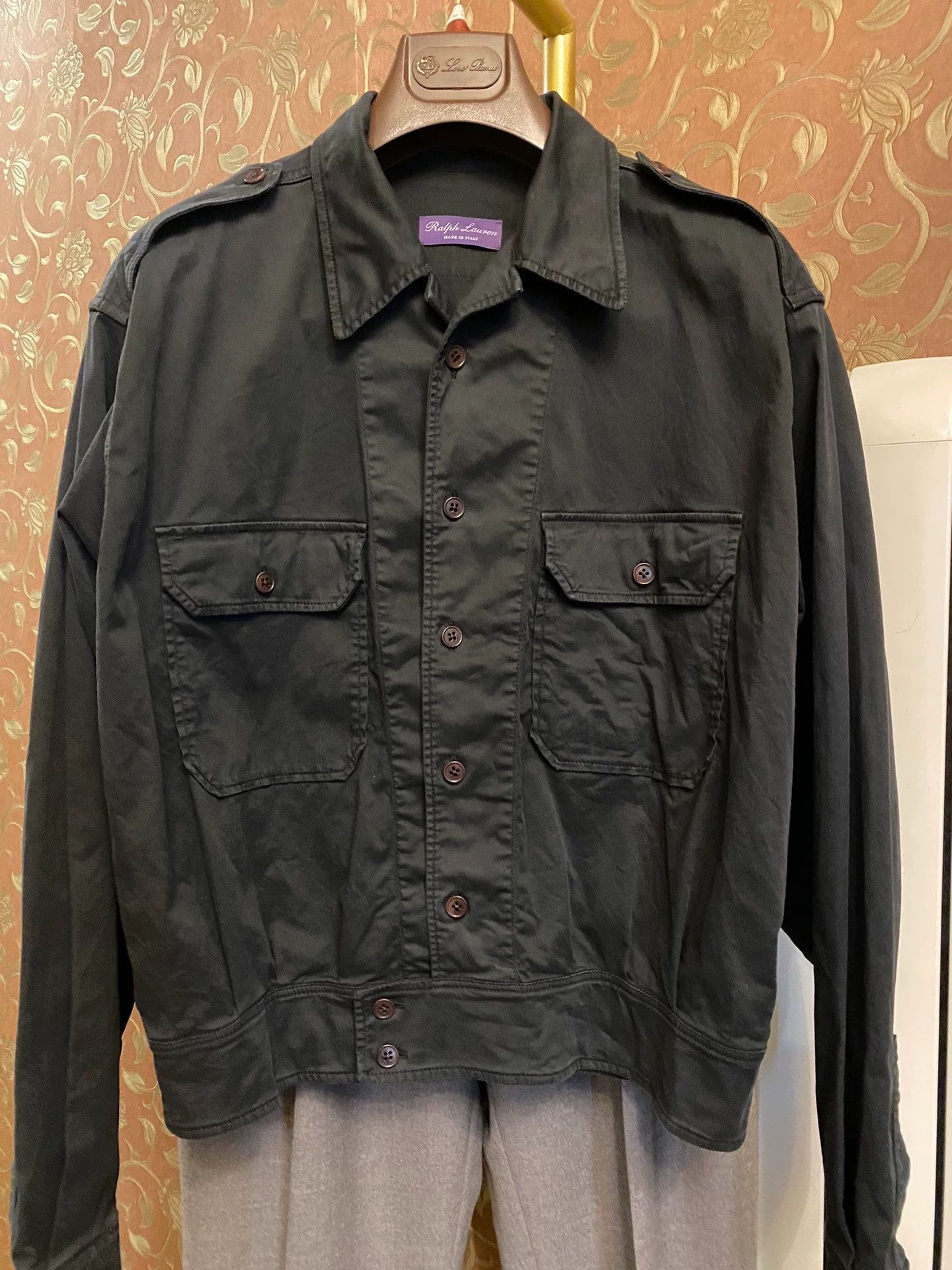 Ralph Lauren Black Button-Front Utility Jacket Size US M / EU 48-50 / 2 - 2 Thumbnail