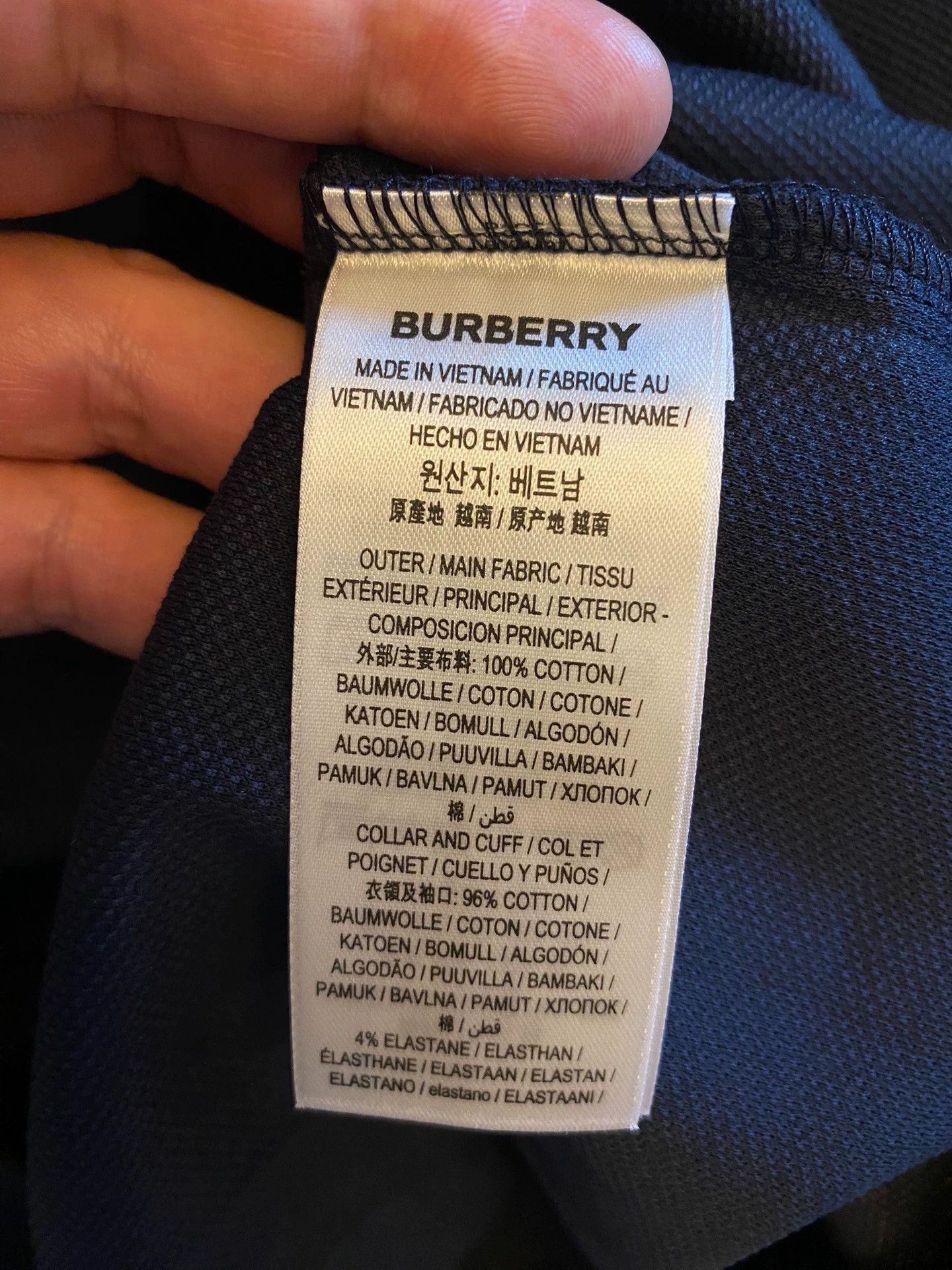 Burberry Blue Short Sleeve Polo Shirt - Size L Size US L / EU 52-54 / 3 - 9 Thumbnail