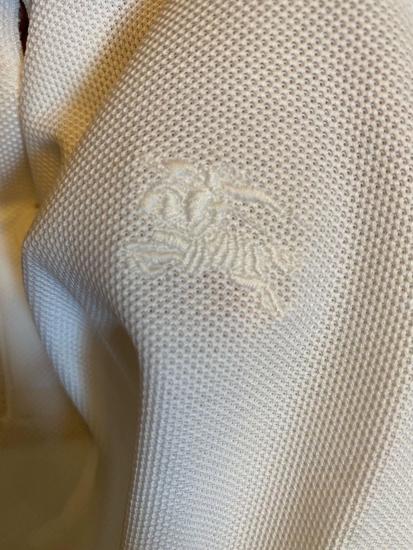 Burberry White Short-Sleeve Polo Shirt Size US L / EU 52-54 / 3 - 4 Thumbnail