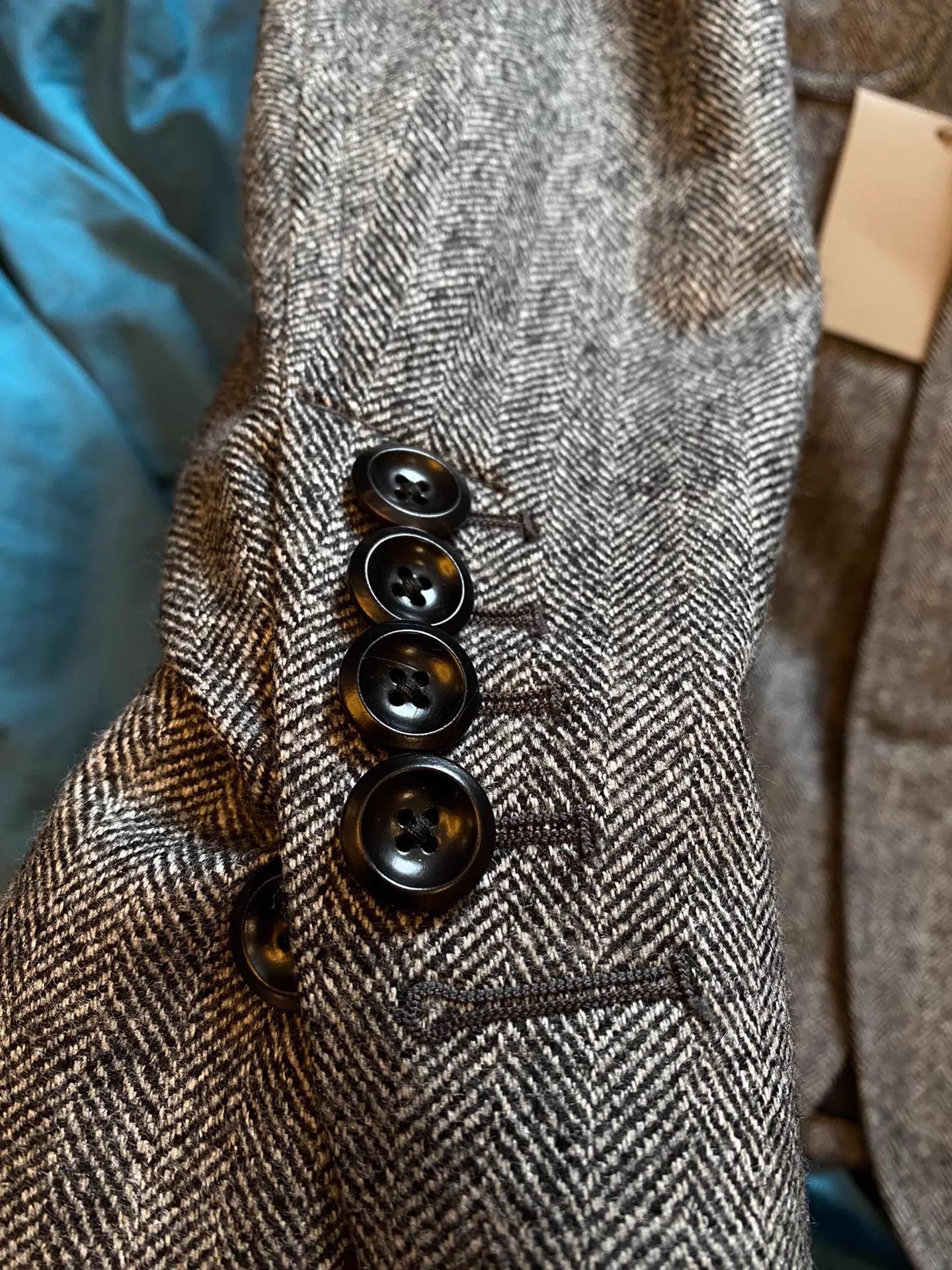 Tom Ford Black Herringbone Button-Front Jacket Size M Size US M / EU 48-50 / 2 - 4 Thumbnail