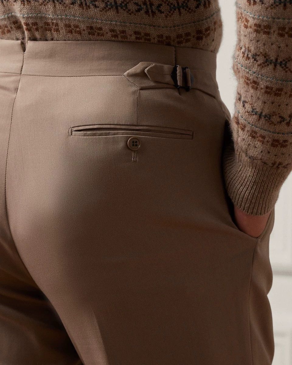 Ralph Lauren Beige Pleated Casual Pants Size 34 Size US 34 / EU 50 - 5 Thumbnail