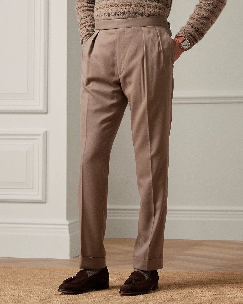 Ralph Lauren Beige Pleated Casual Pants Size 34 Size US 34 / EU 50 - 4 Thumbnail