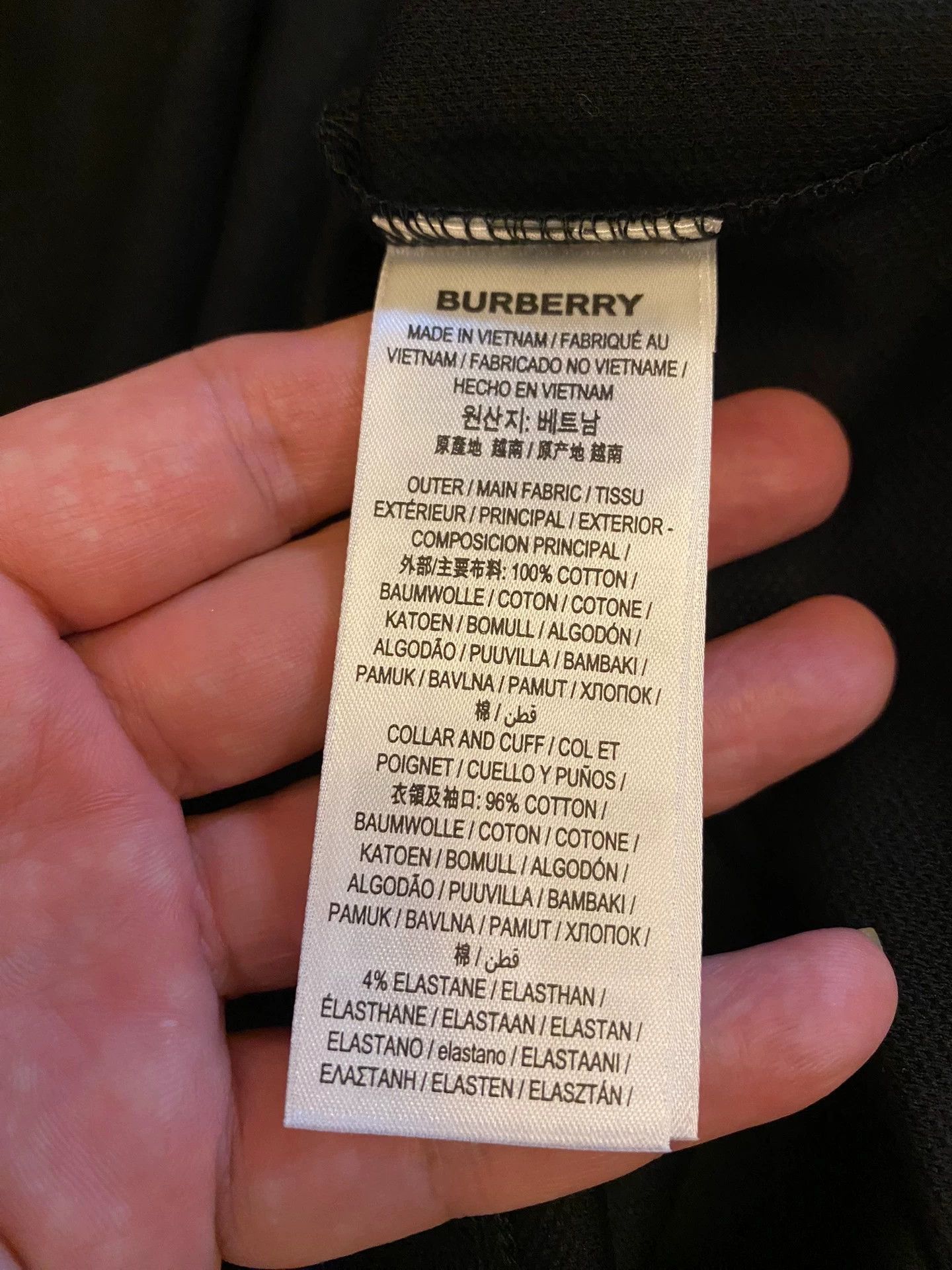 Burberry Black Short Sleeve Polo Shirt Size US M / EU 48-50 / 2 - 8 Thumbnail