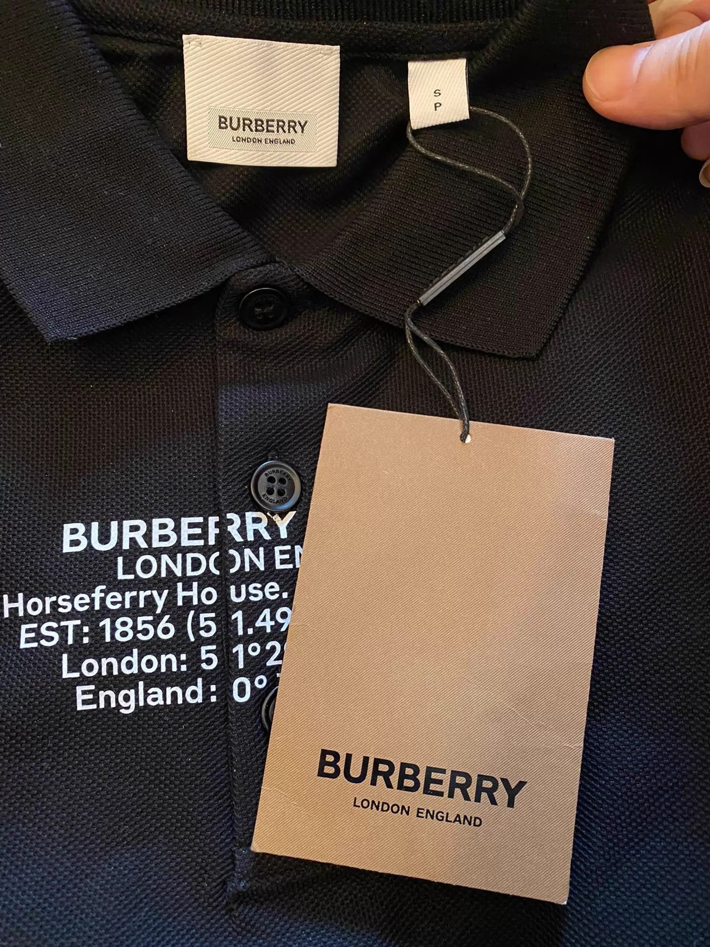 Burberry Black Short-Sleeve Polo Shirt Size US S / EU 44-46 / 1 - 4 Thumbnail